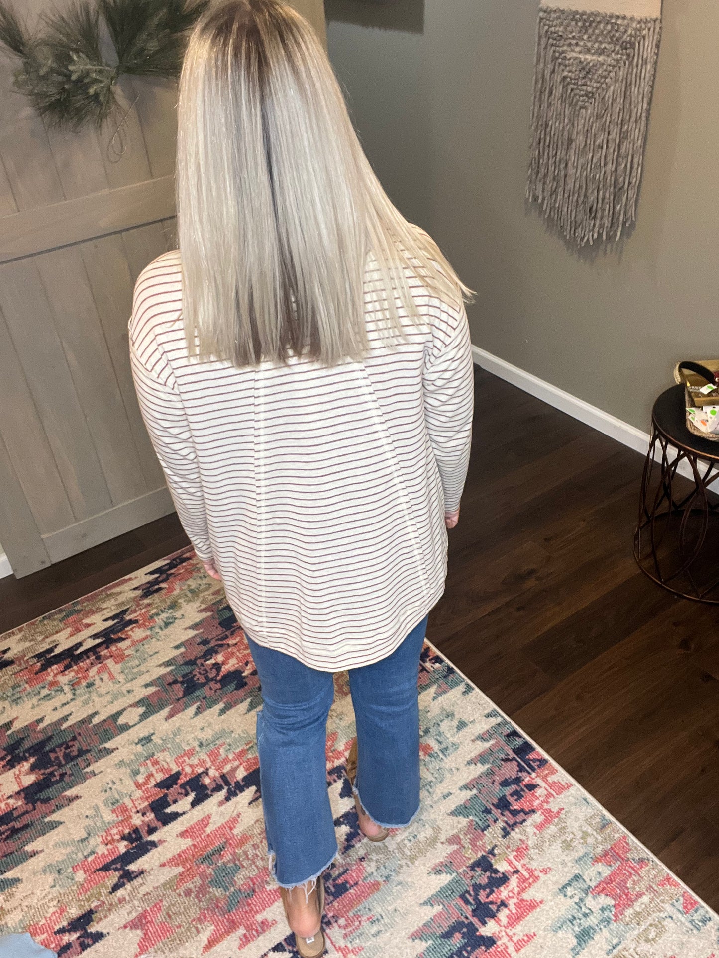 Oatmeal Stripe Top