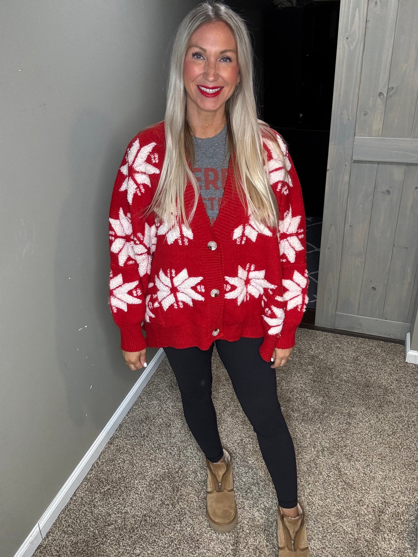 Snowflake Oversized Cardigan