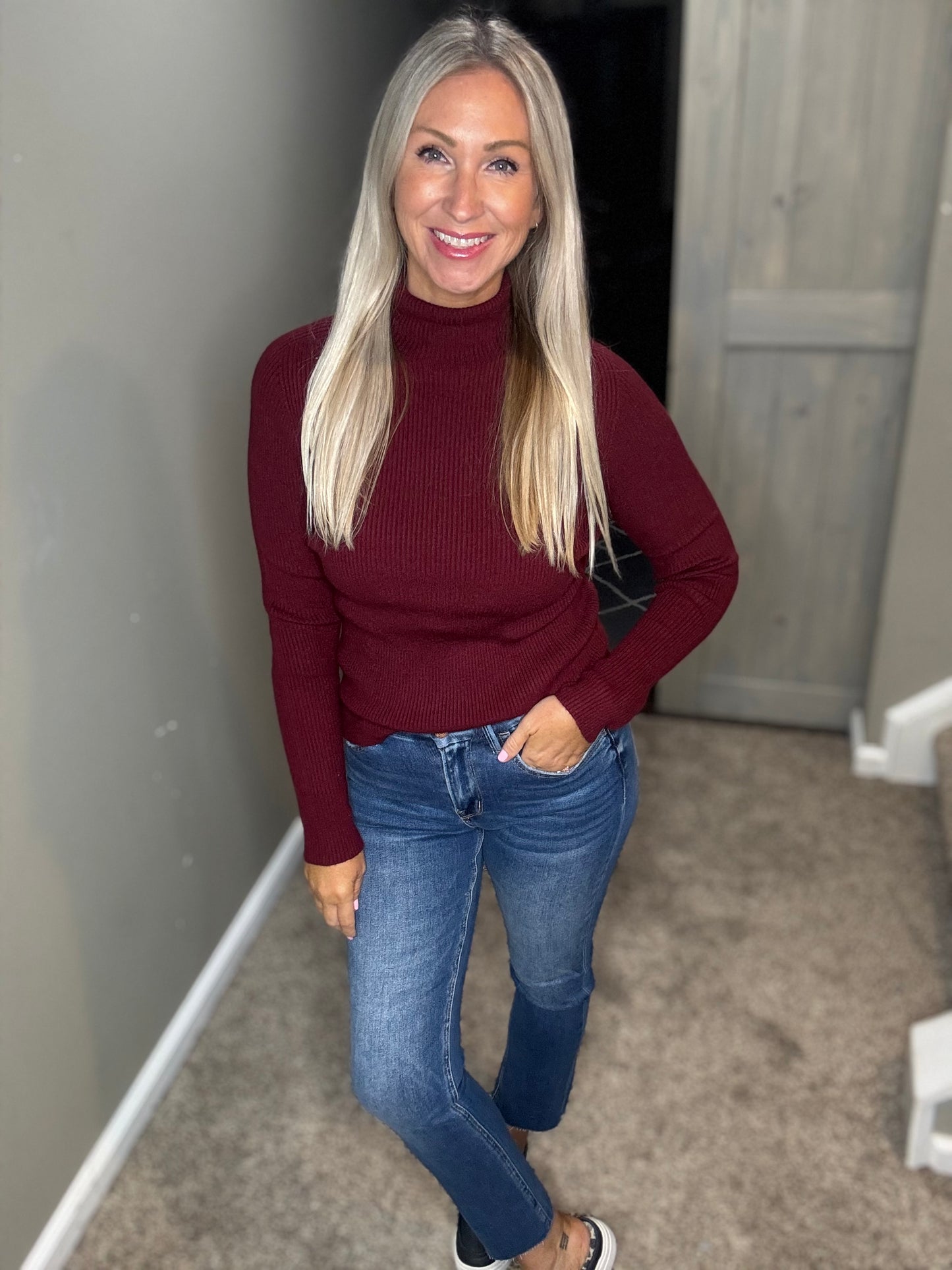 Merlot Ribbed Top