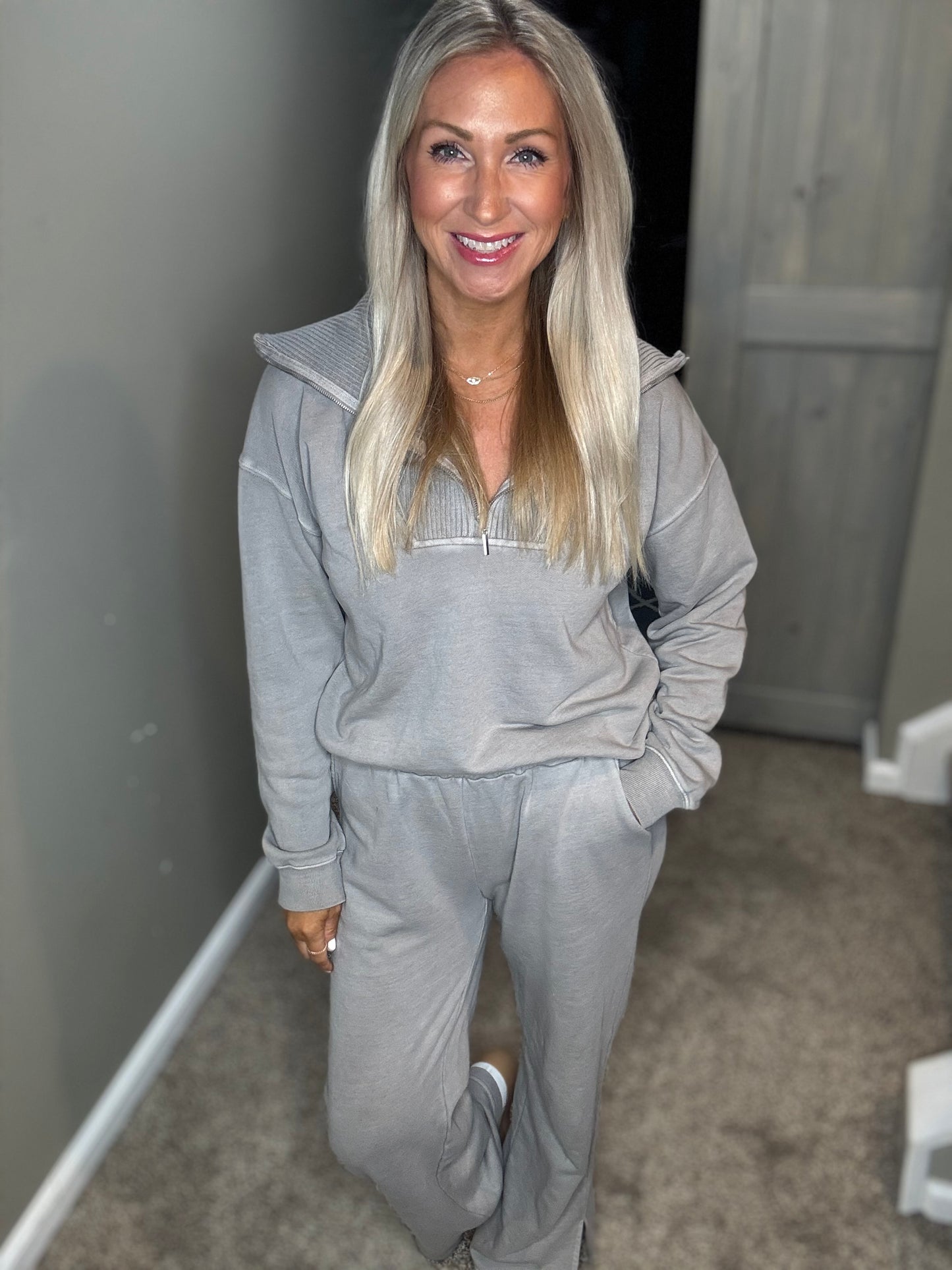 Heather Grey French Terry Pants