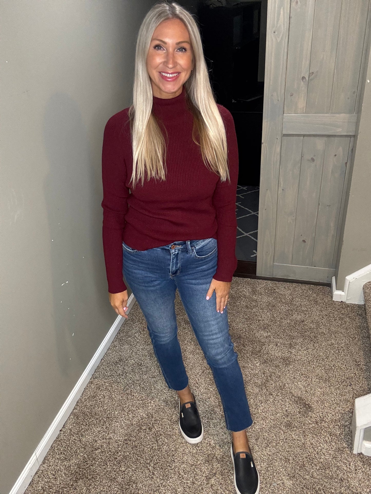 Merlot Ribbed Top