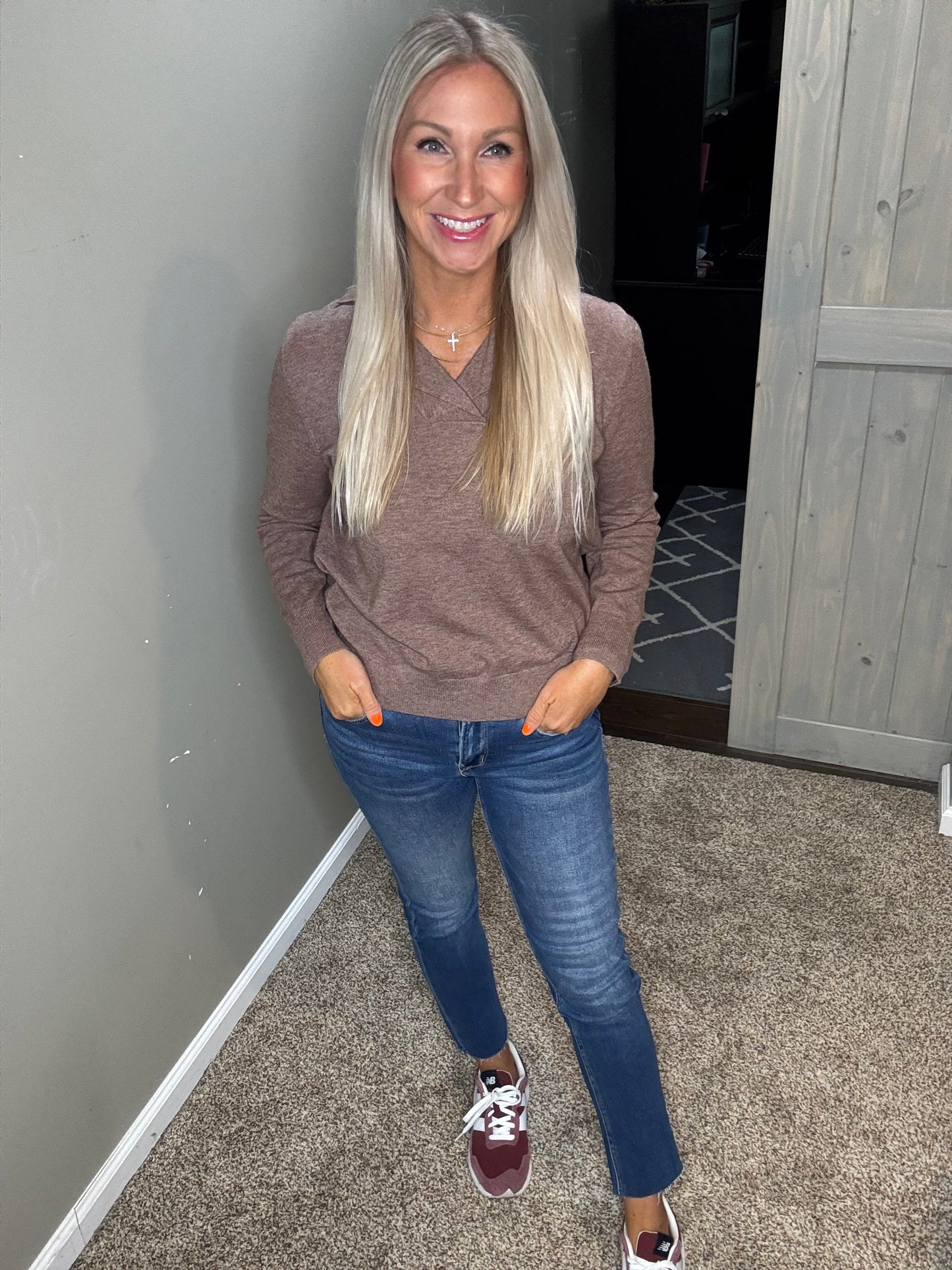 Mocha Collar Sweater