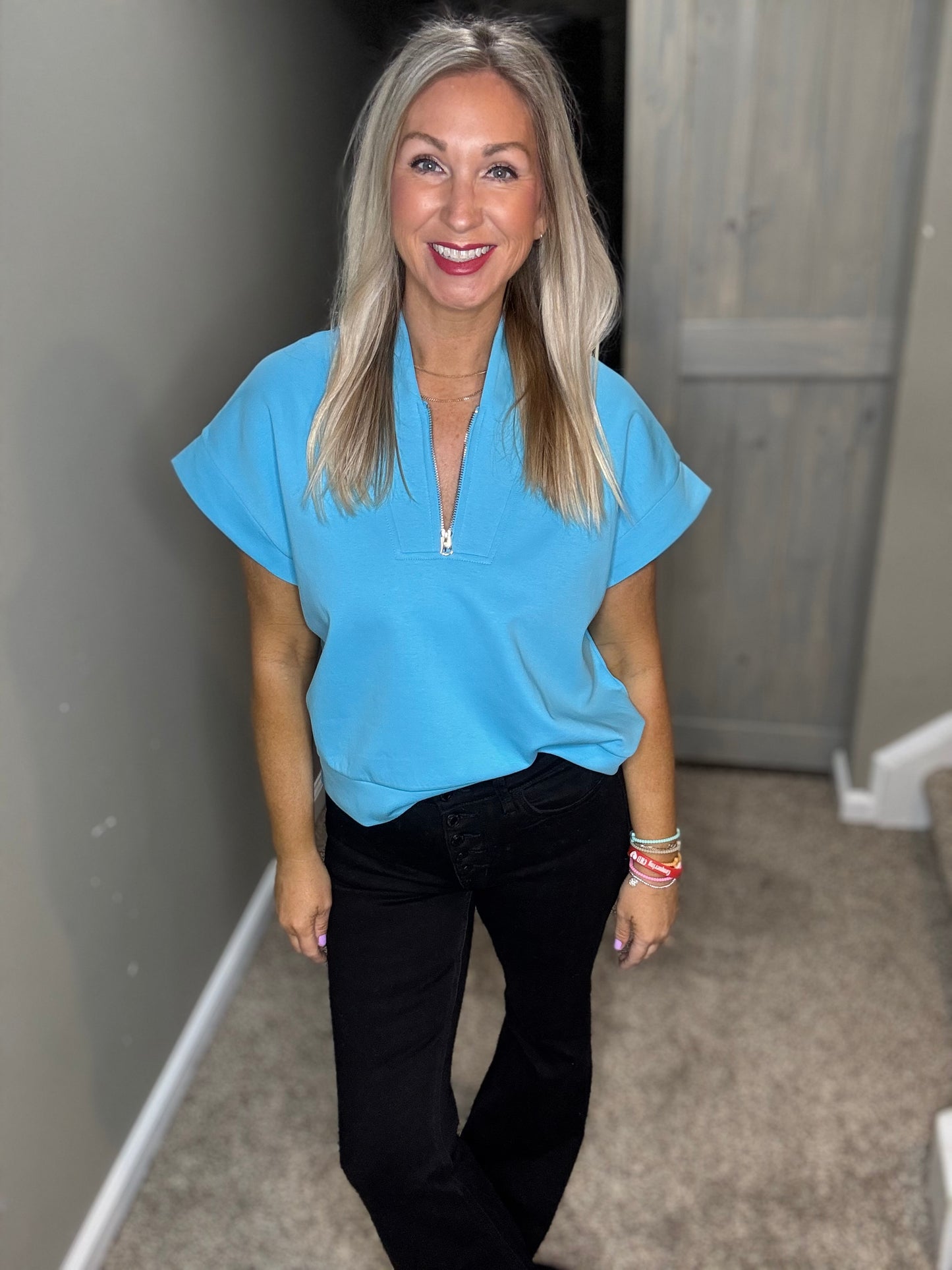 Scuba Short Sleeve Half Zip