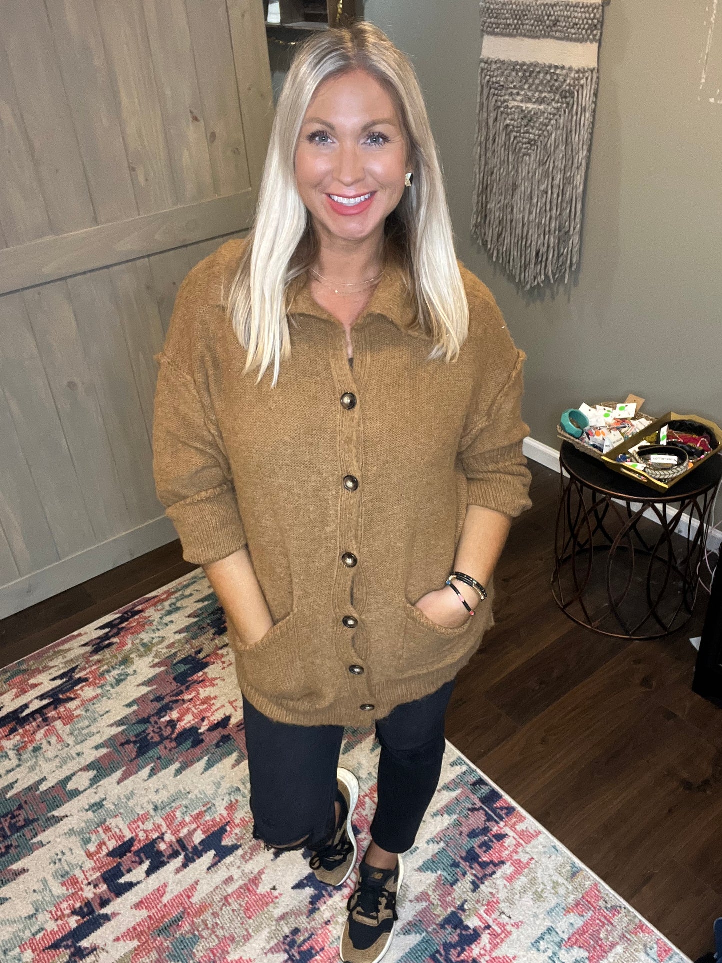 Camel Sweater Cardigan