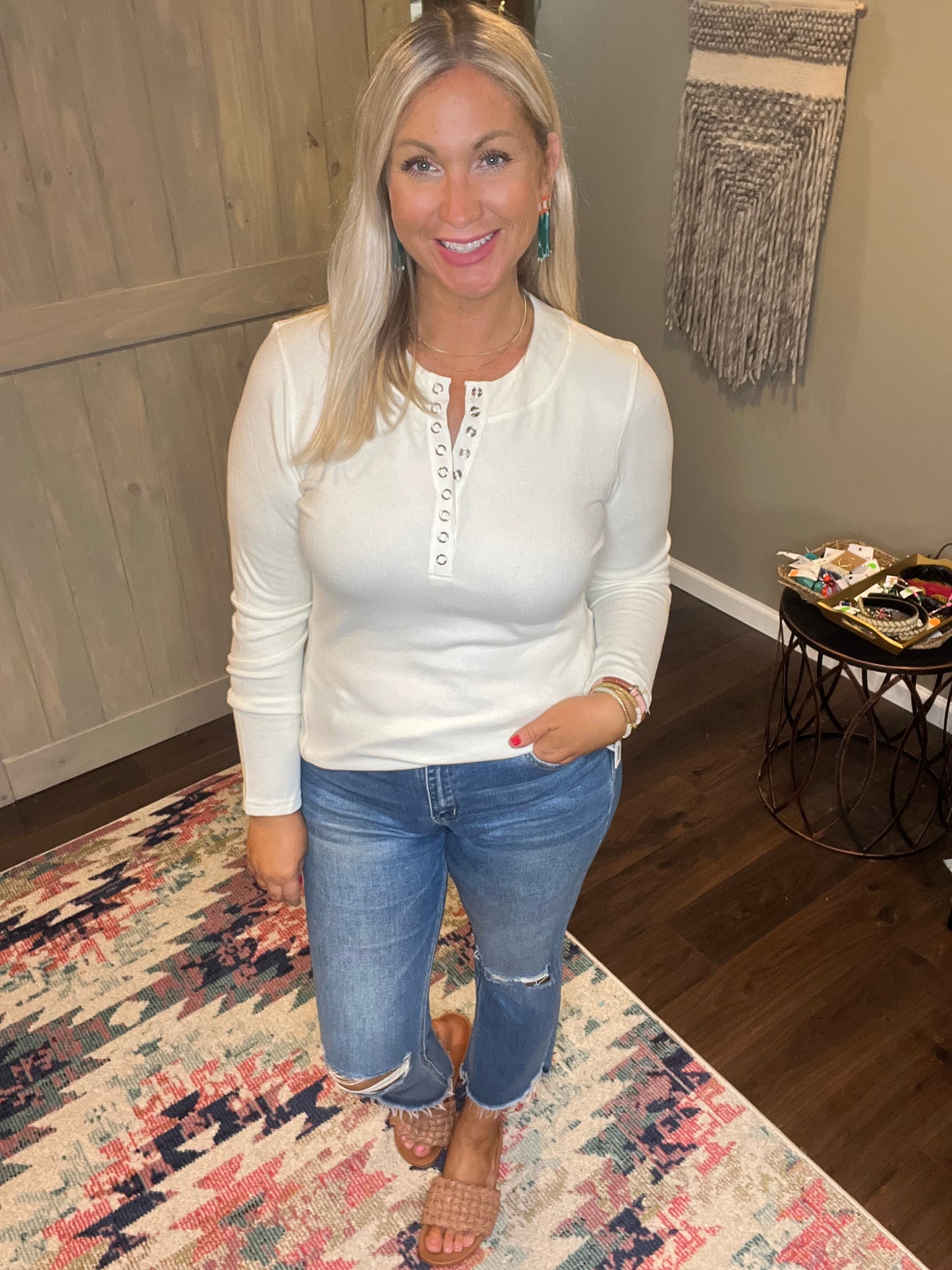 Ribbed Henley