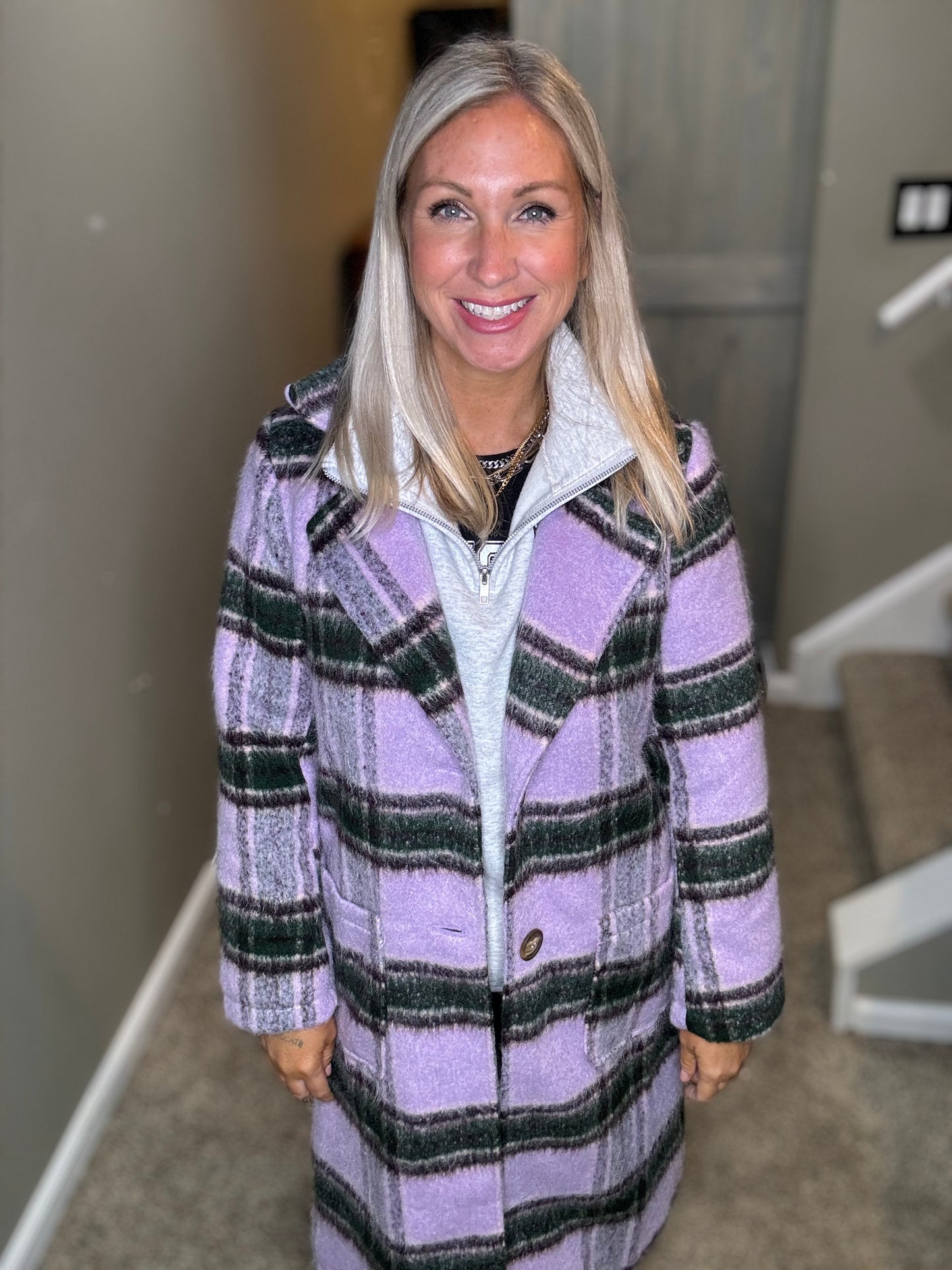 Plaid Long Coat