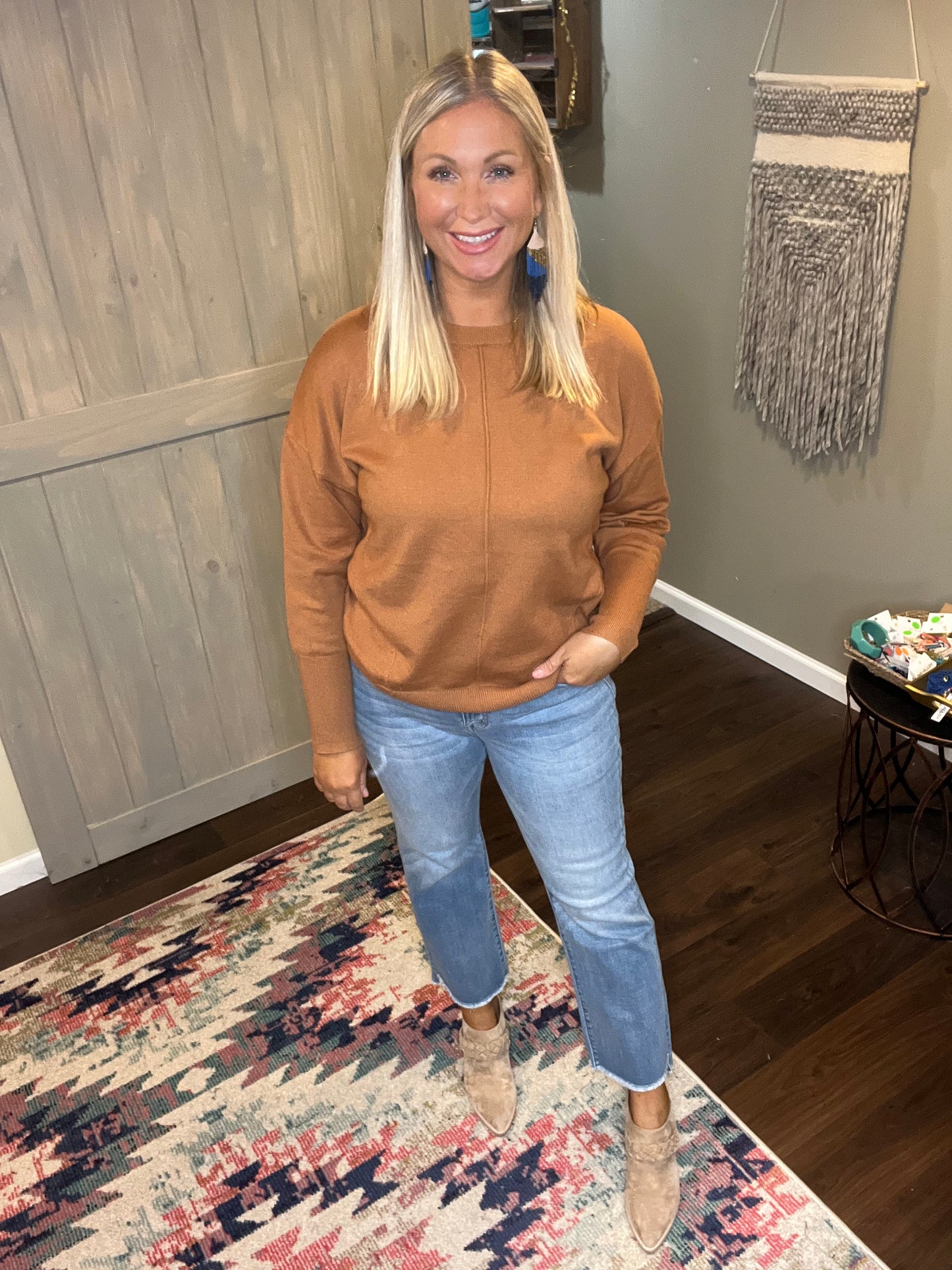 High Rise Crop Flare Denim