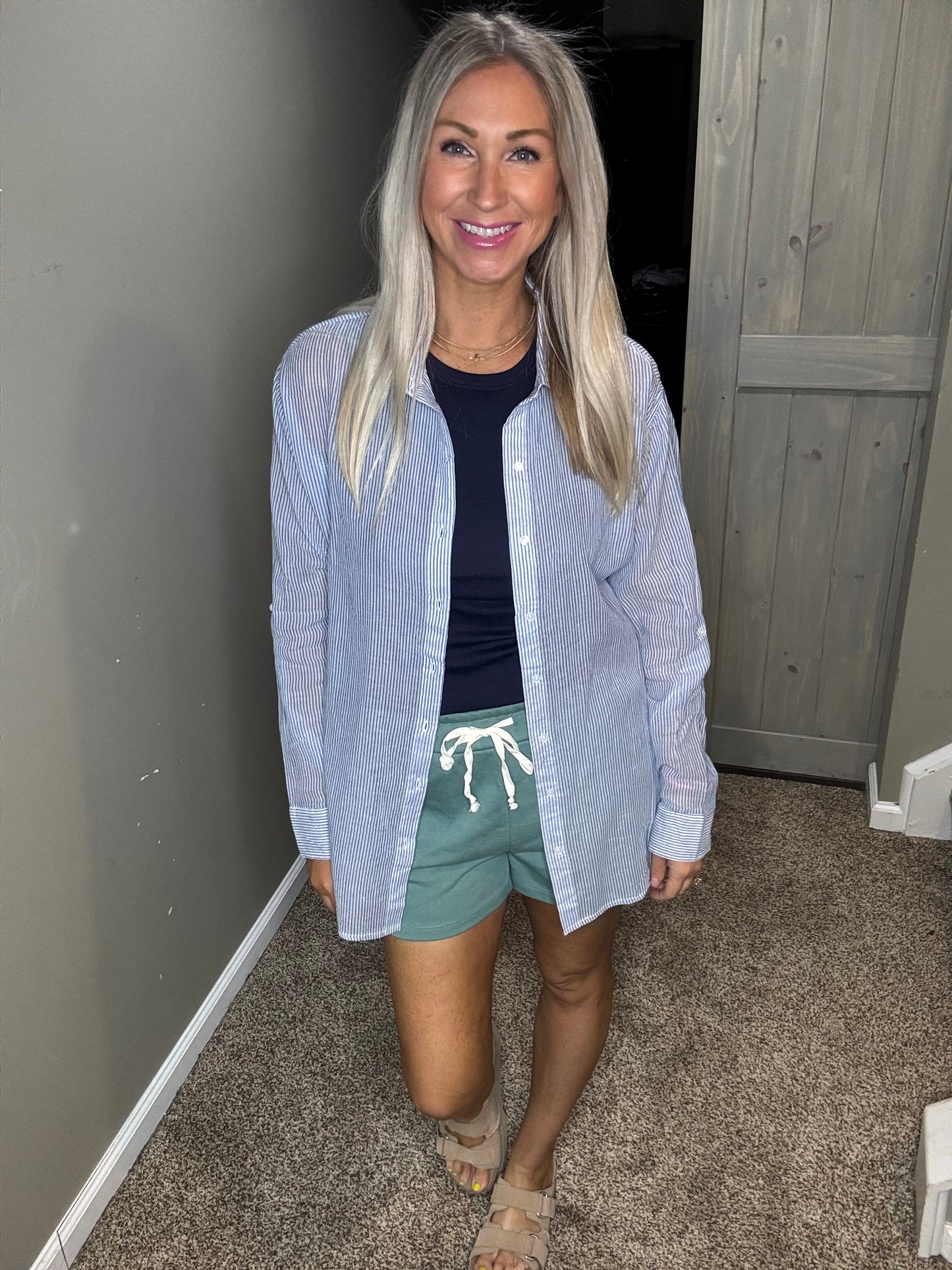 Striped Button Up