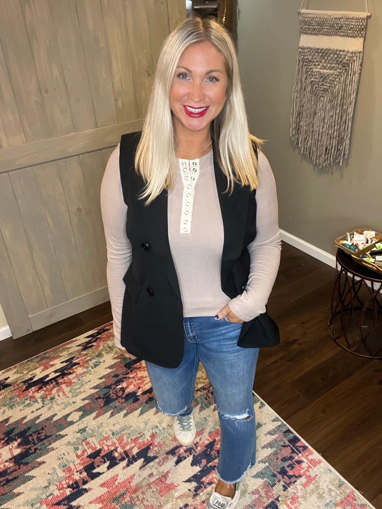 Double Breasted Blazer Vest