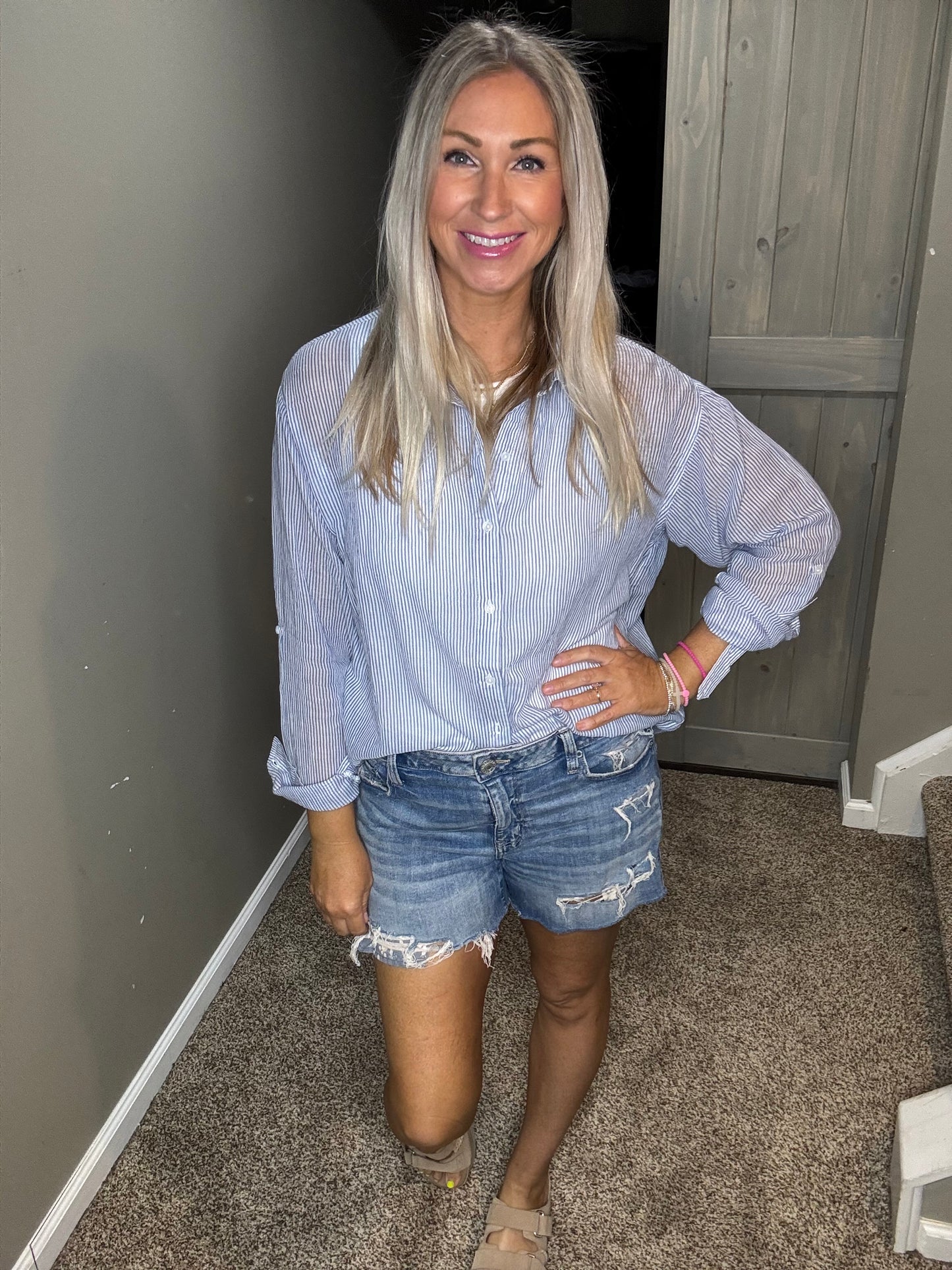 Striped Button Up