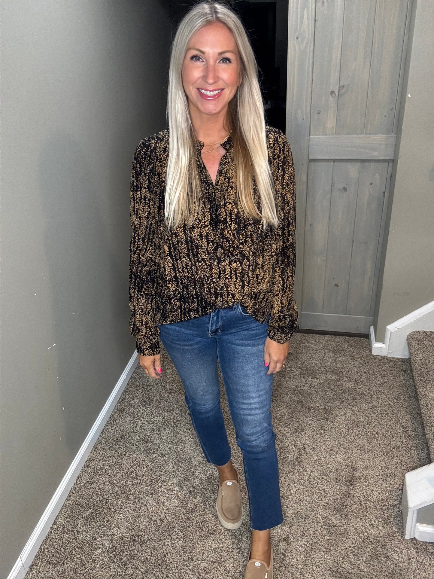 Gold Wisteria Top