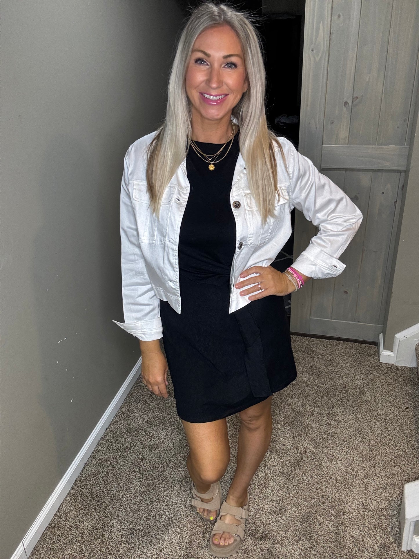 White Cropped Jacket