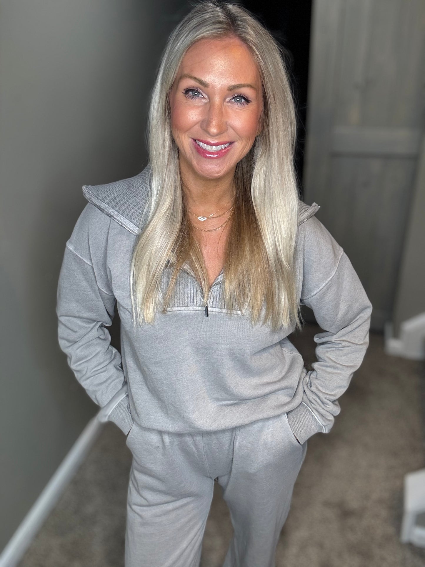 Heather Grey 1/4 Zip