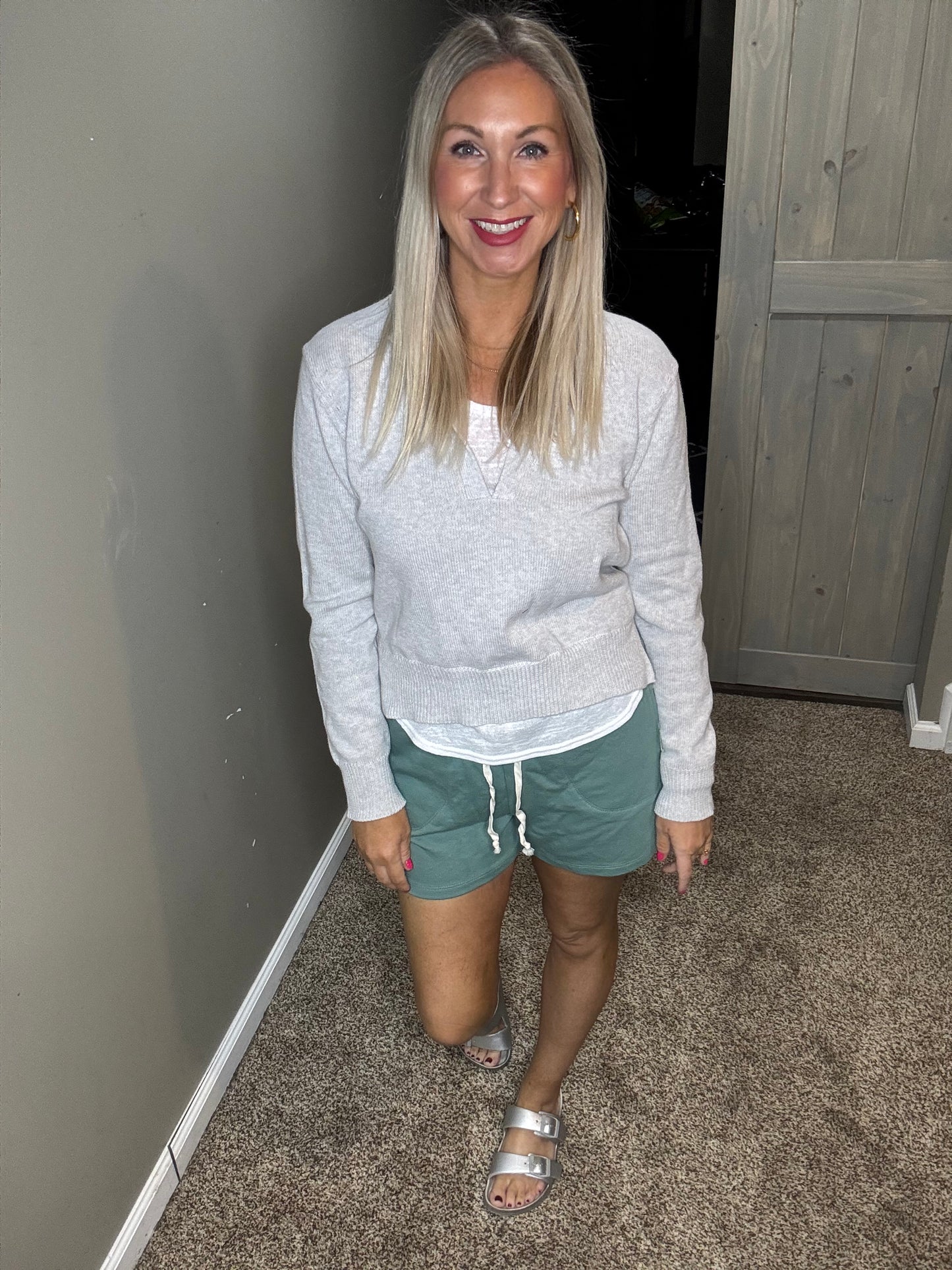 Light Grey Sweater Top