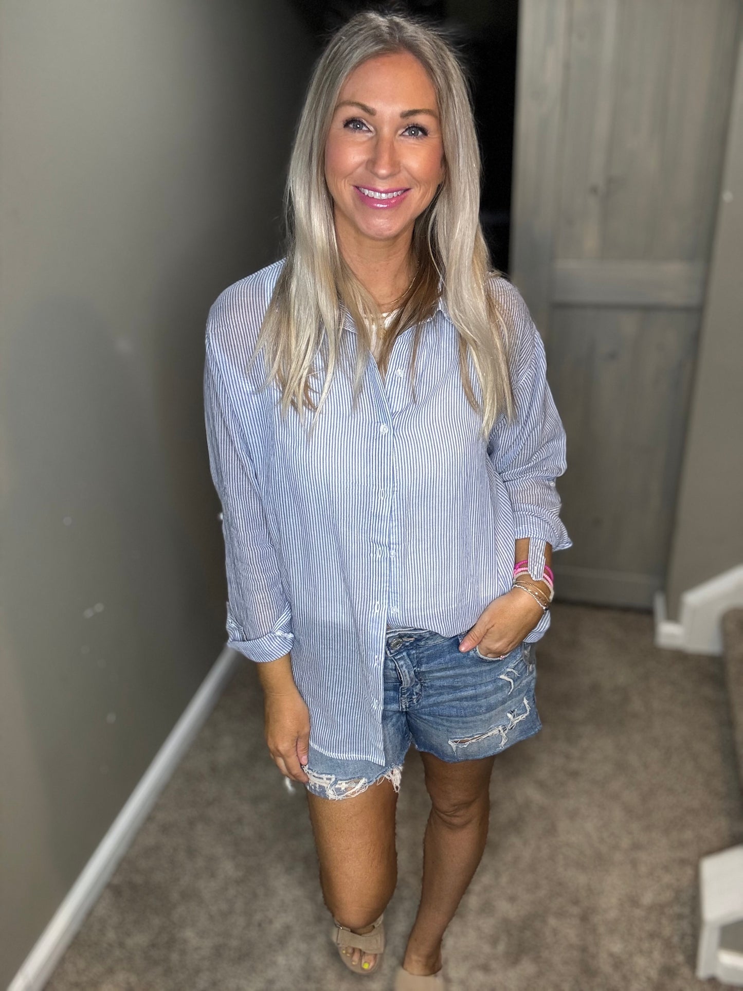 Striped Button Up