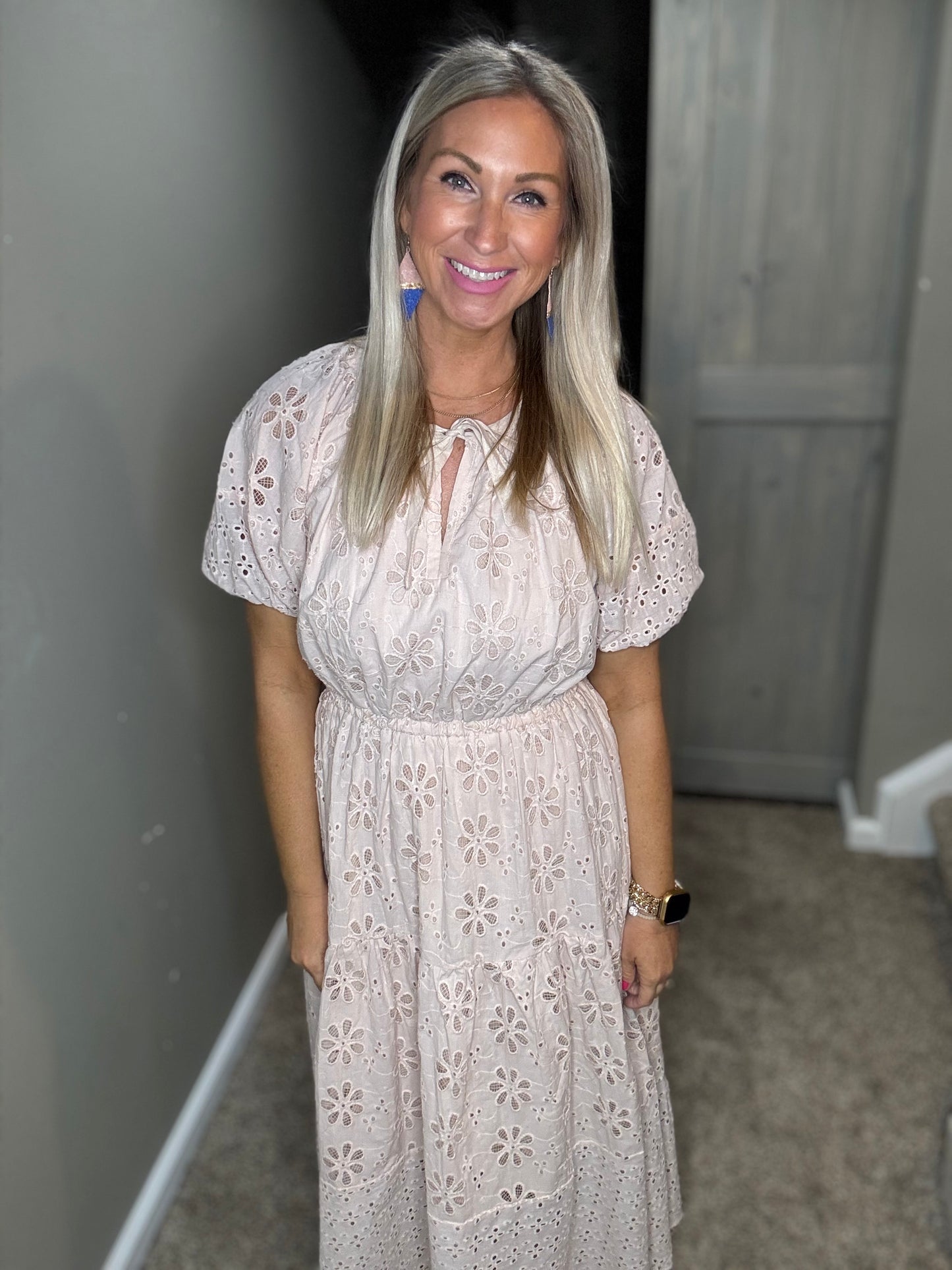 French Vanilla Eyelet Dress