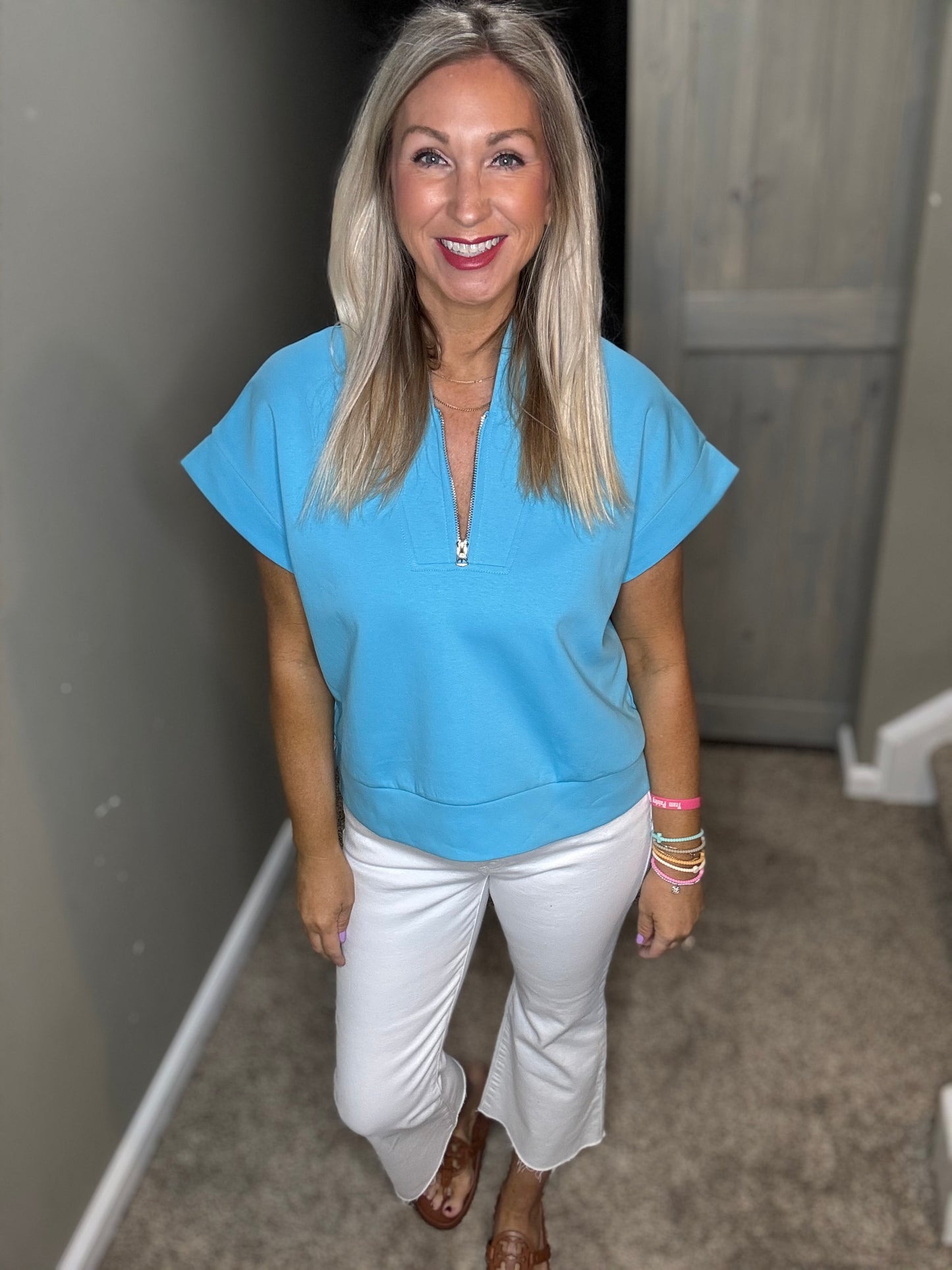 Scuba Short Sleeve Half Zip