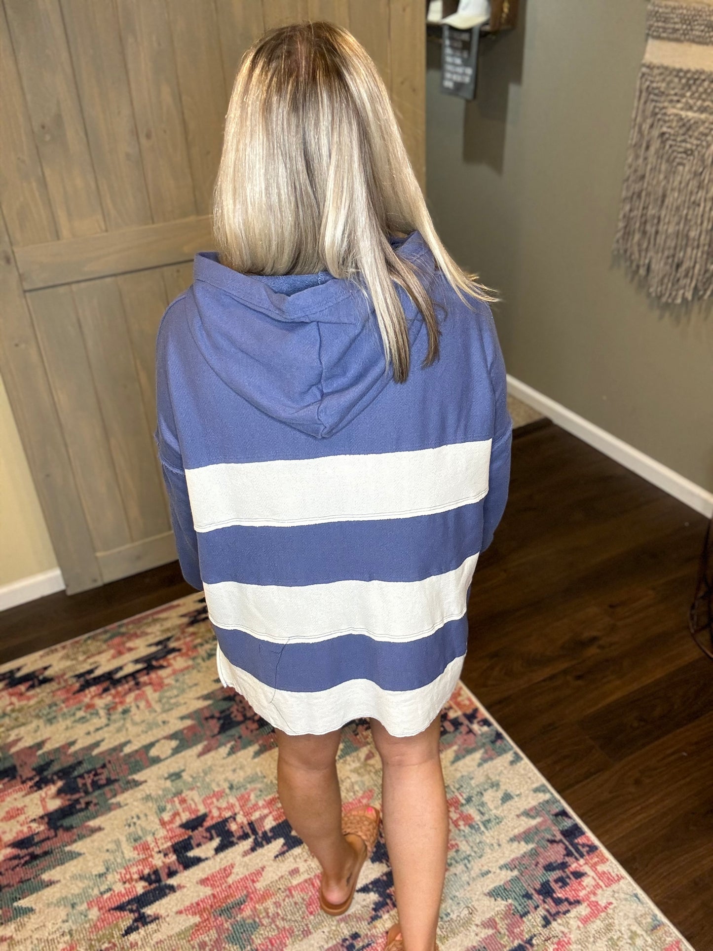 Striped French Terry Hoodie