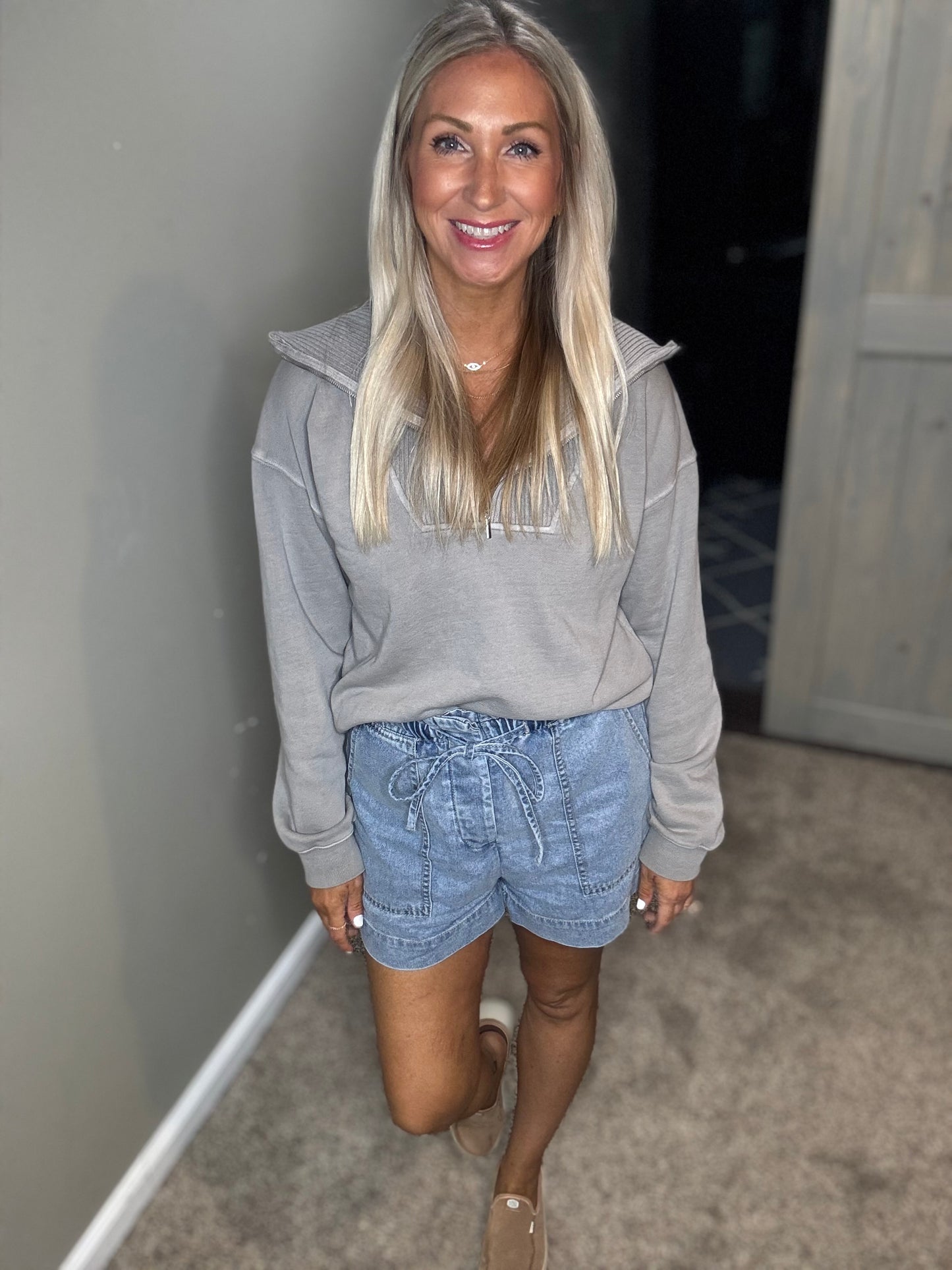 Heather Grey 1/4 Zip
