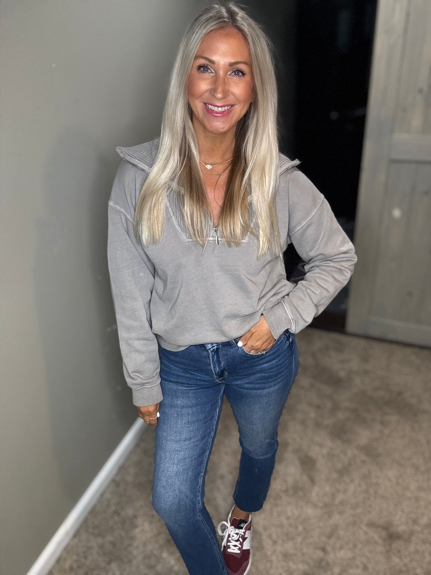 Heather Grey 1/4 Zip