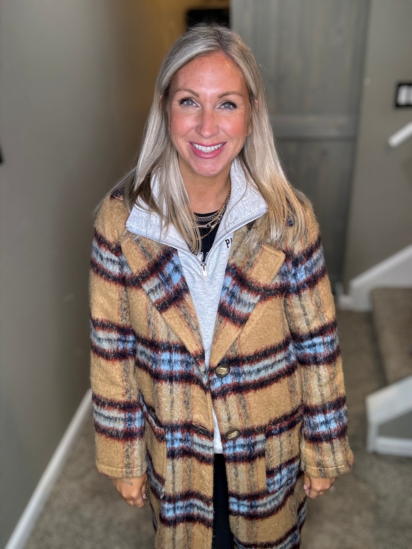 Plaid Long Coat