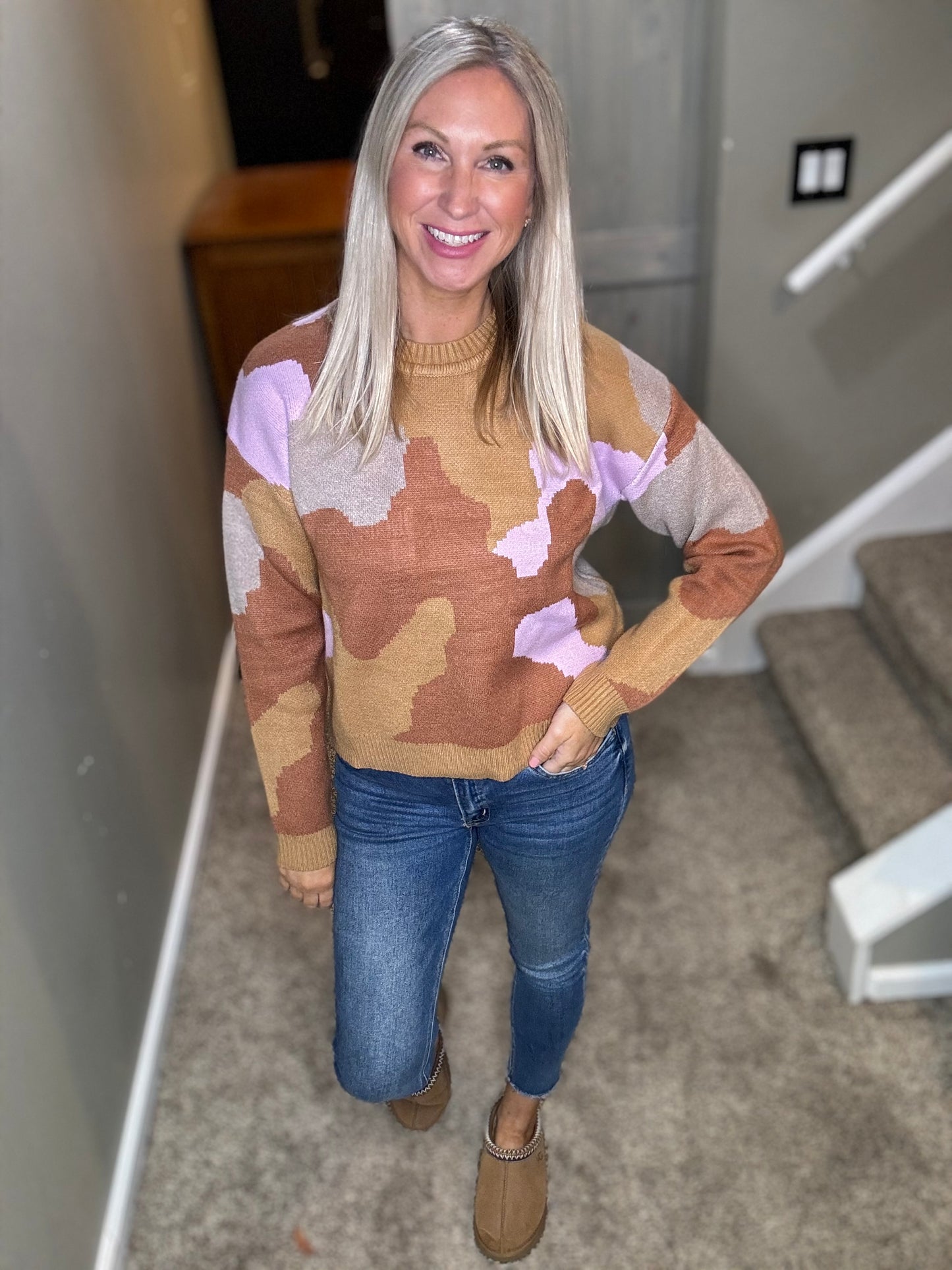 Brown Camo Sweater