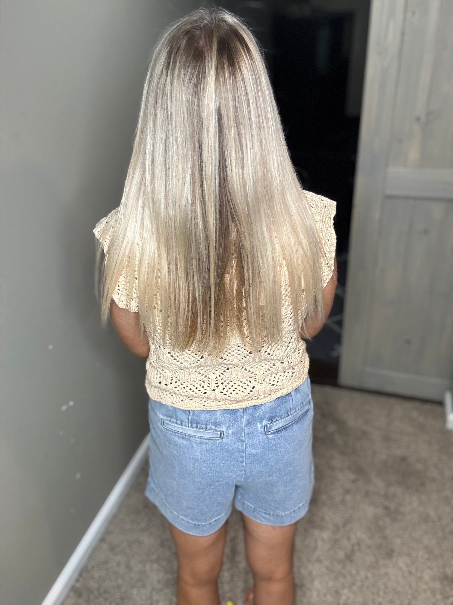 Denim Drawstring Shorts