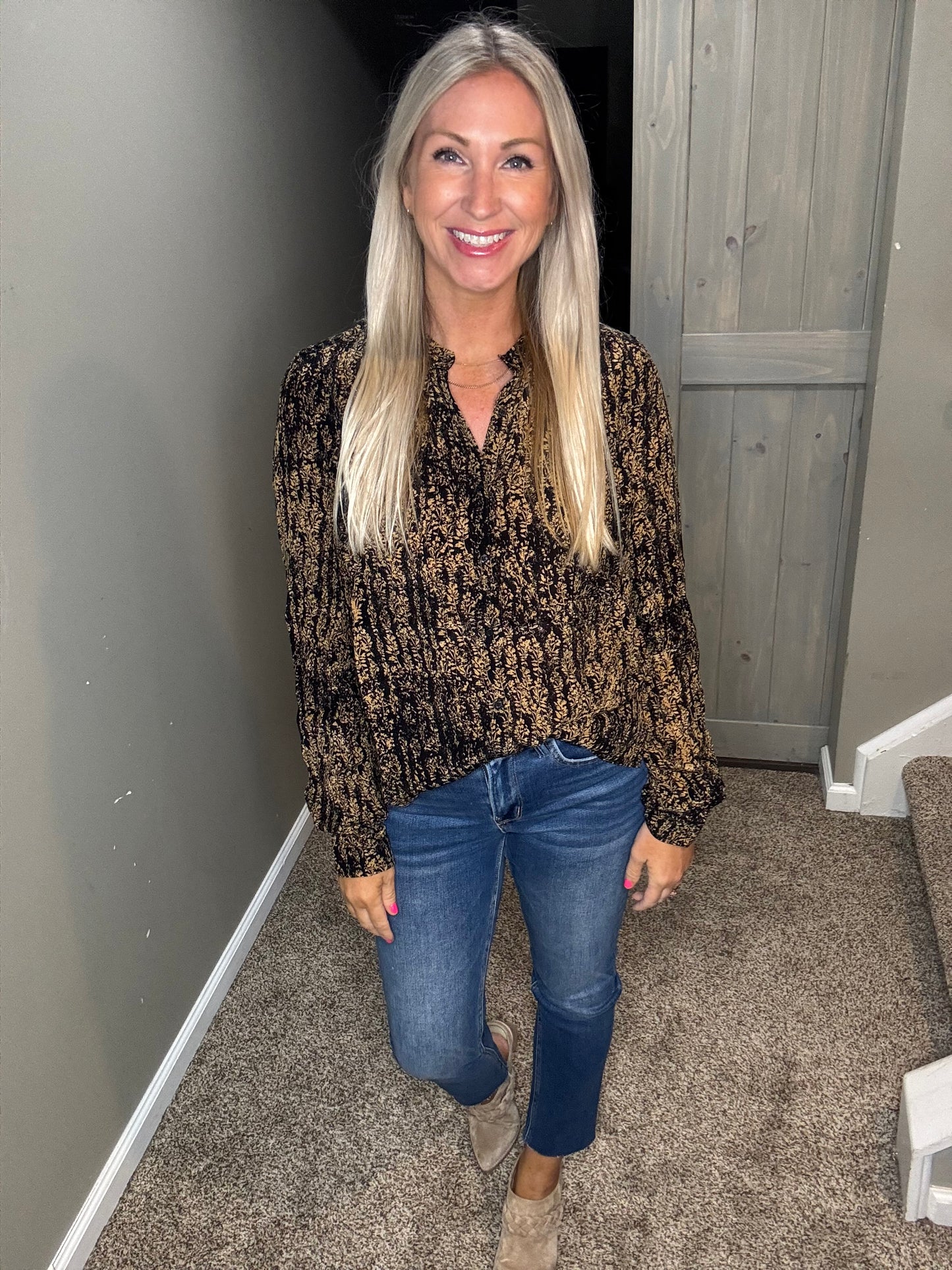Gold Wisteria Top
