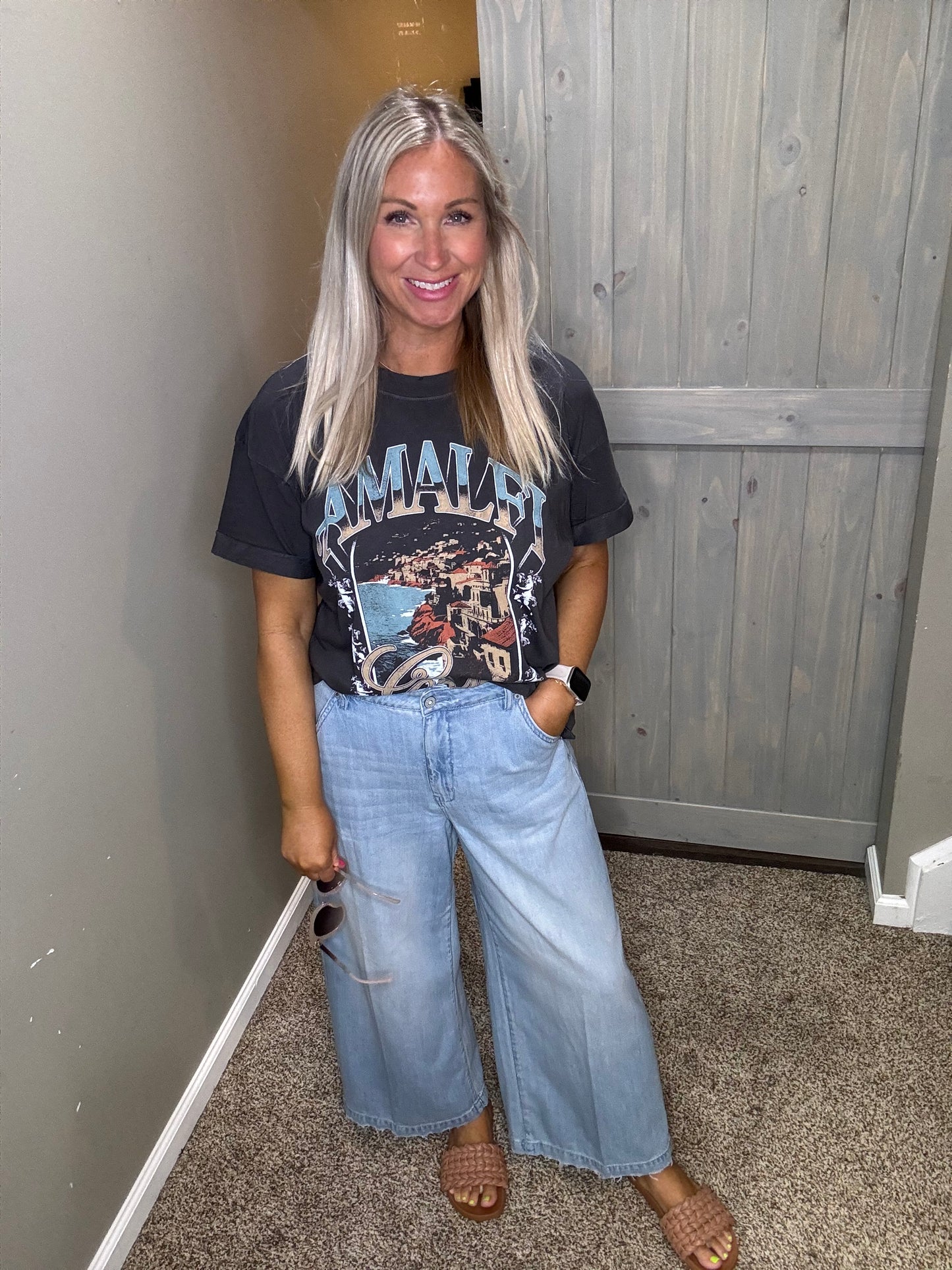 Nori Cropped Wide Leg Trouser