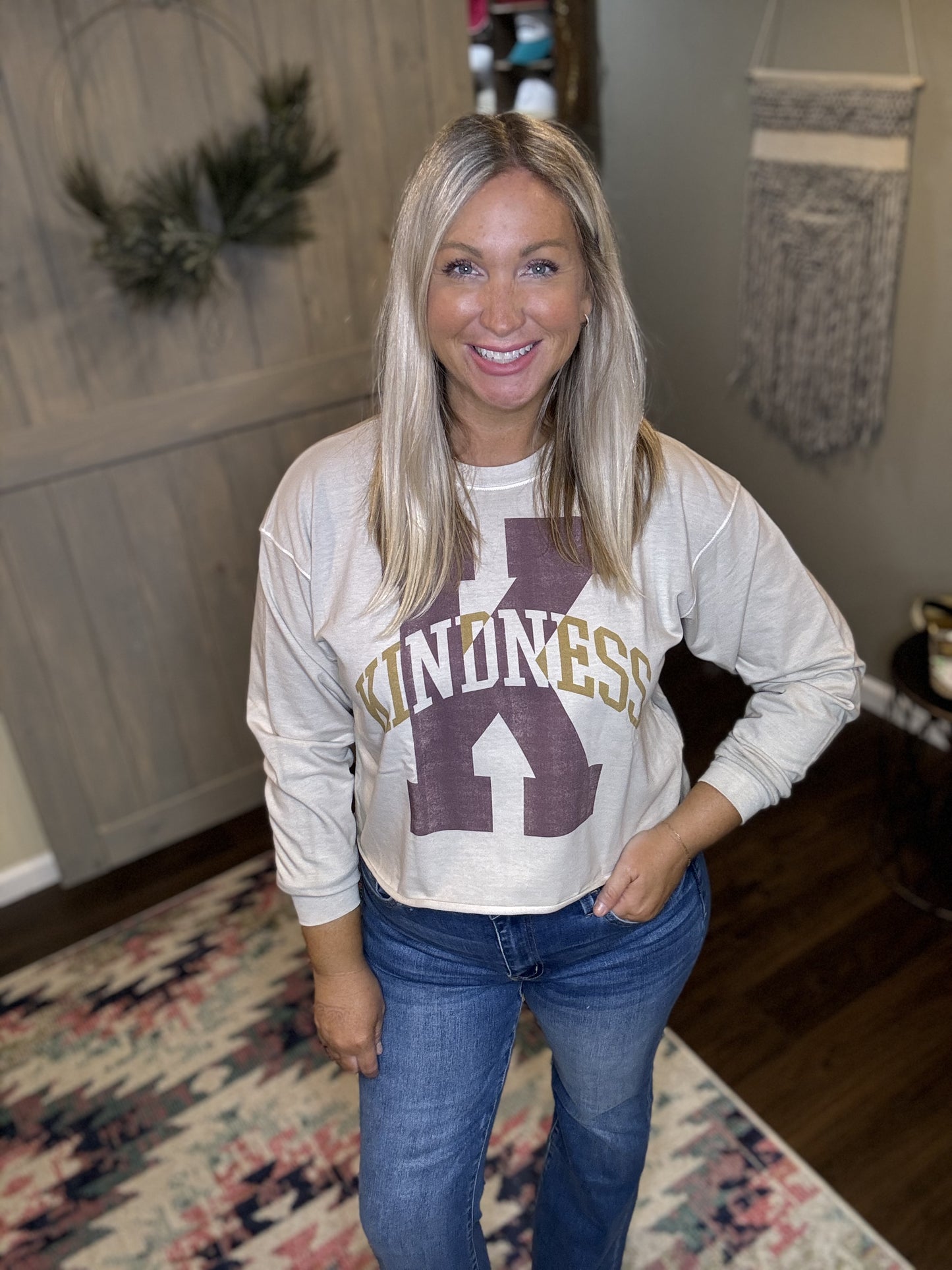 Kindness Crop Long Sleeve