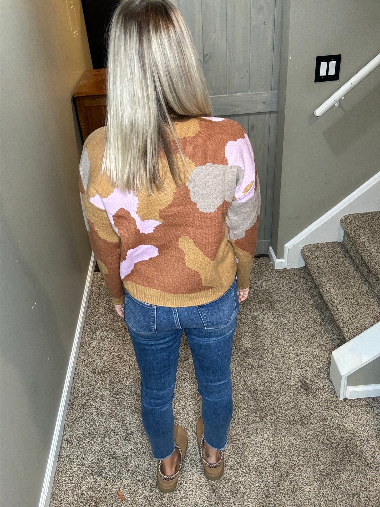 Brown Camo Sweater