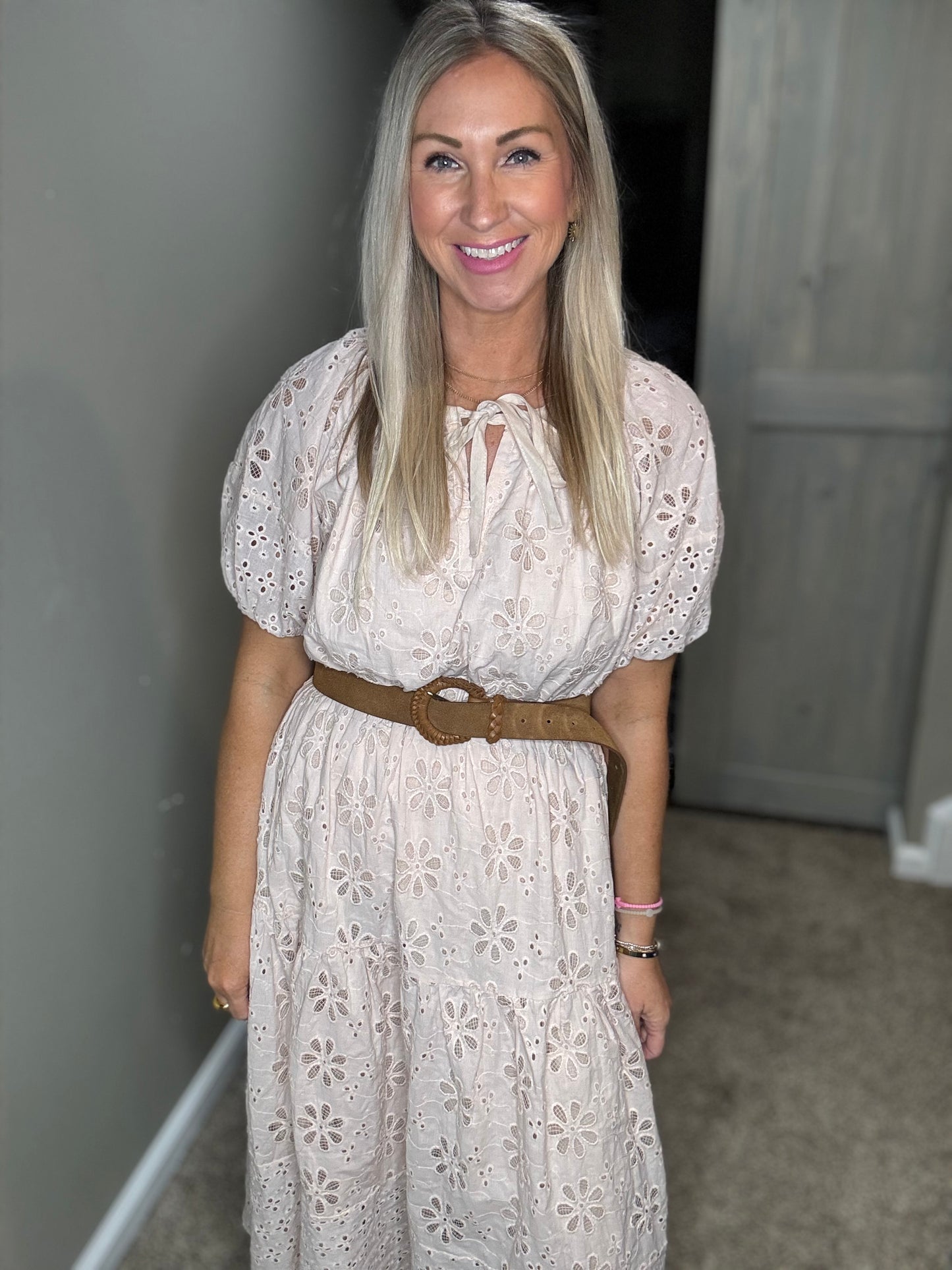 French Vanilla Eyelet Dress