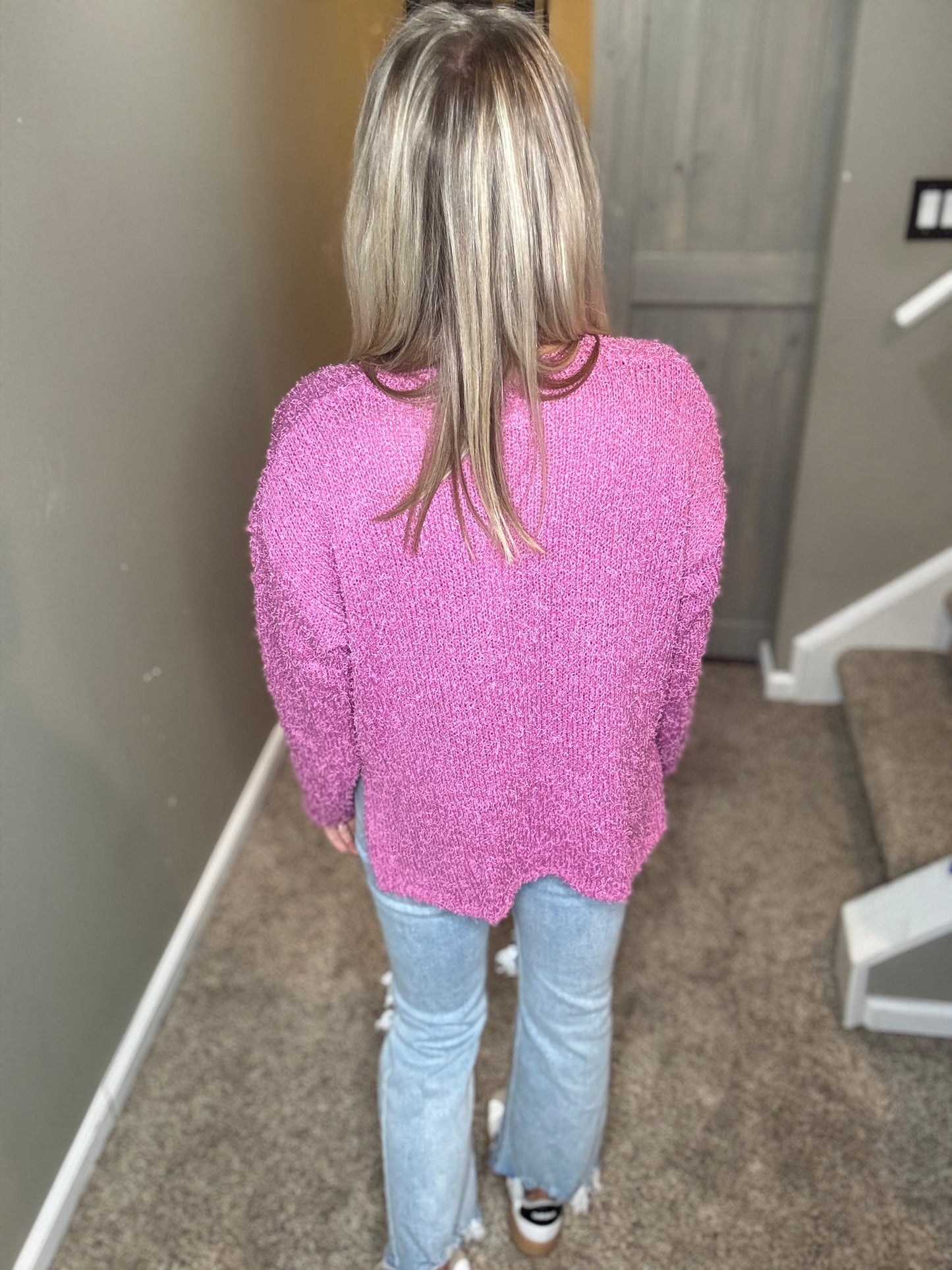 Orchid Boucle Sweater