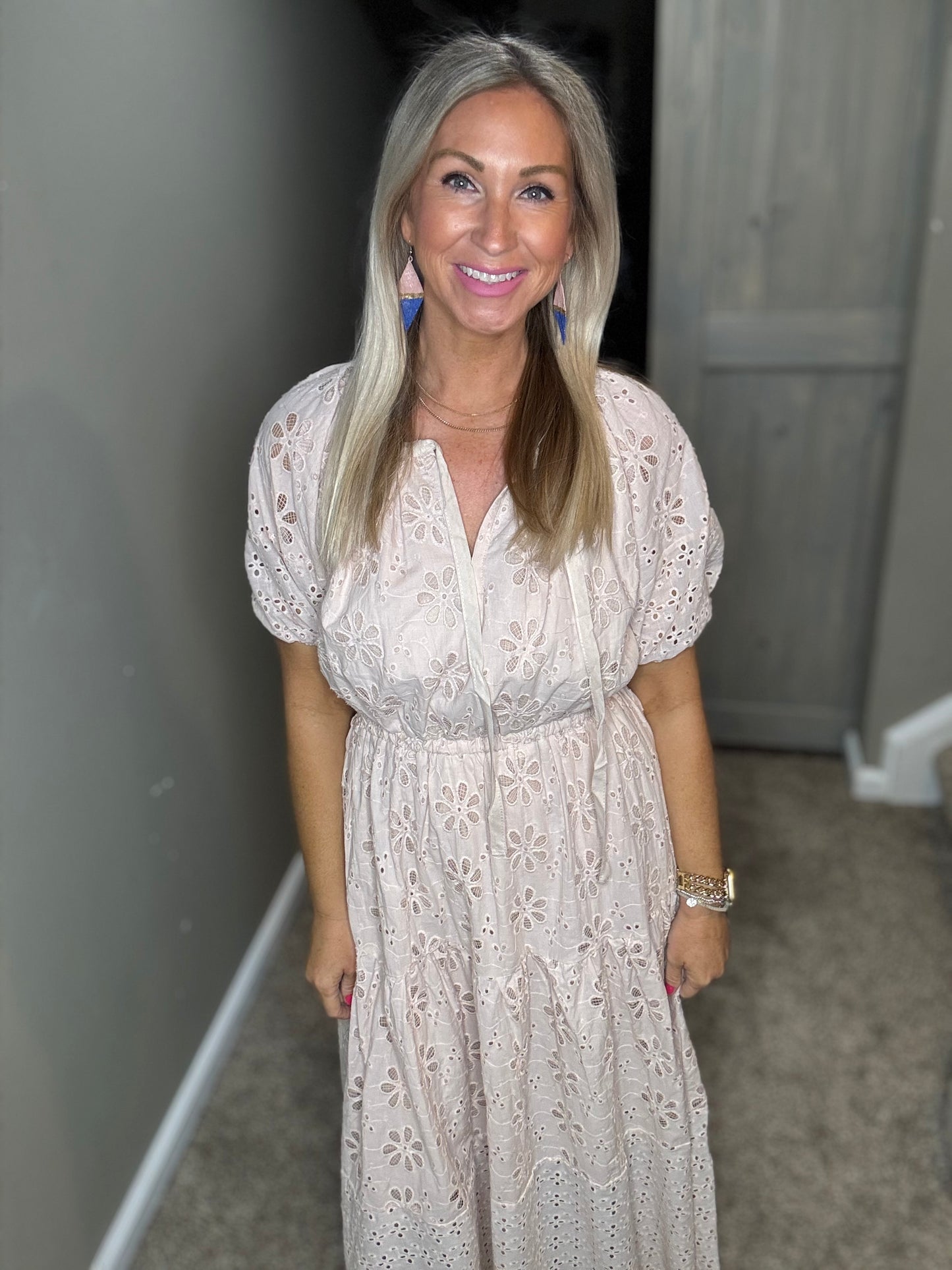 French Vanilla Eyelet Dress