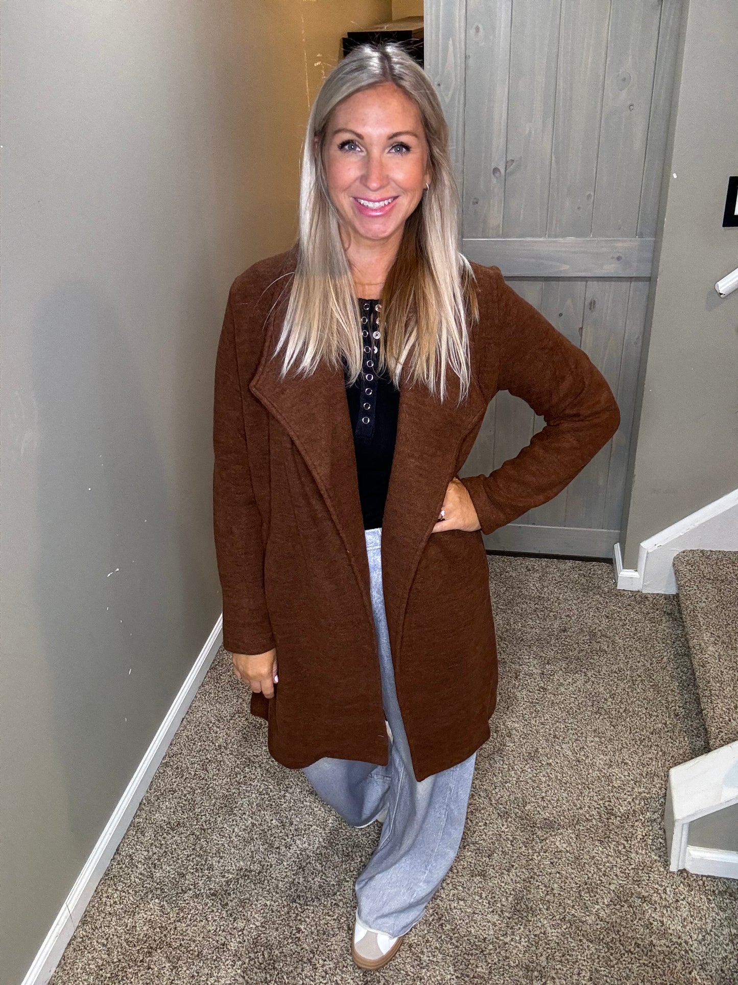 Onyx Knit Coat