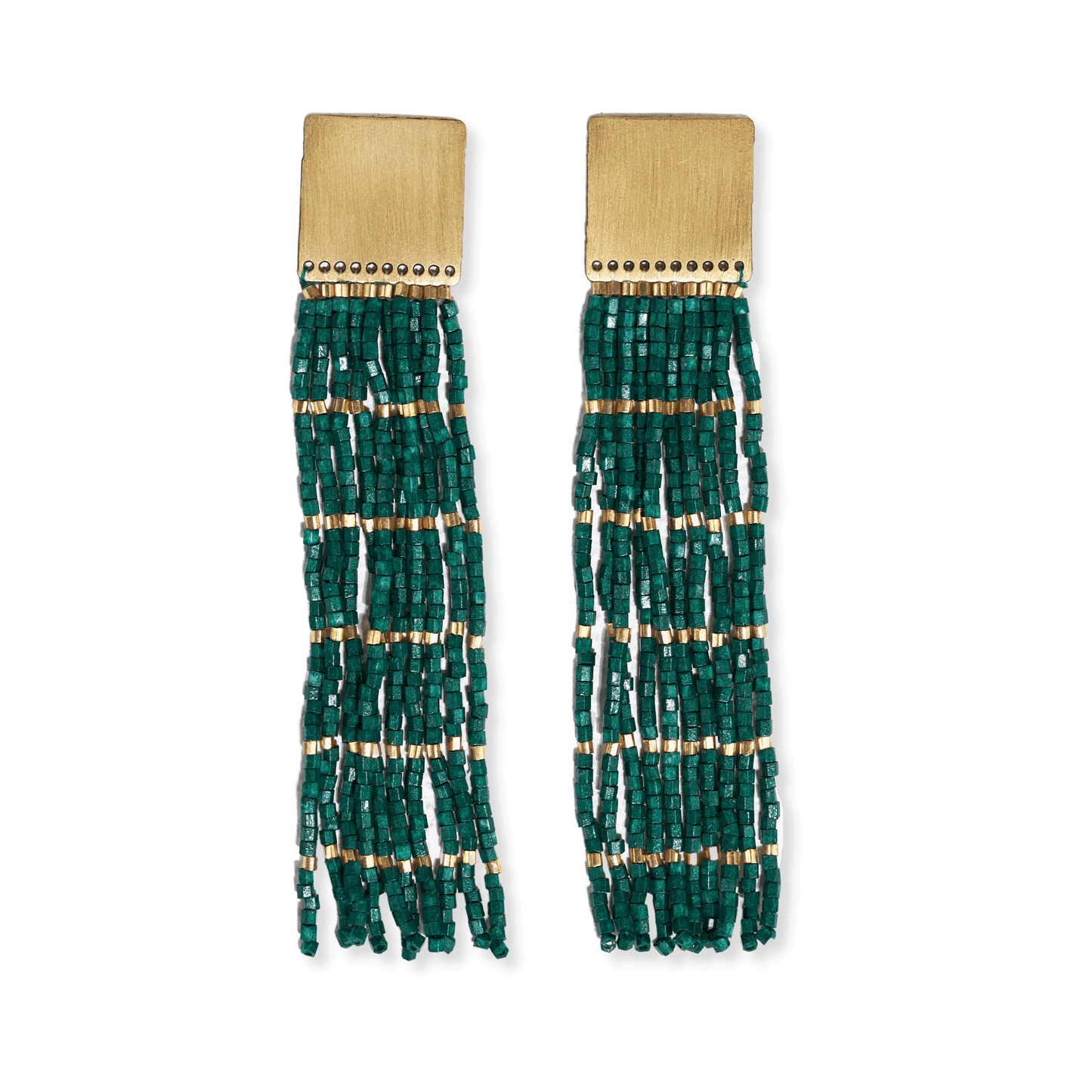 Harlow Brass Fringe Earrings