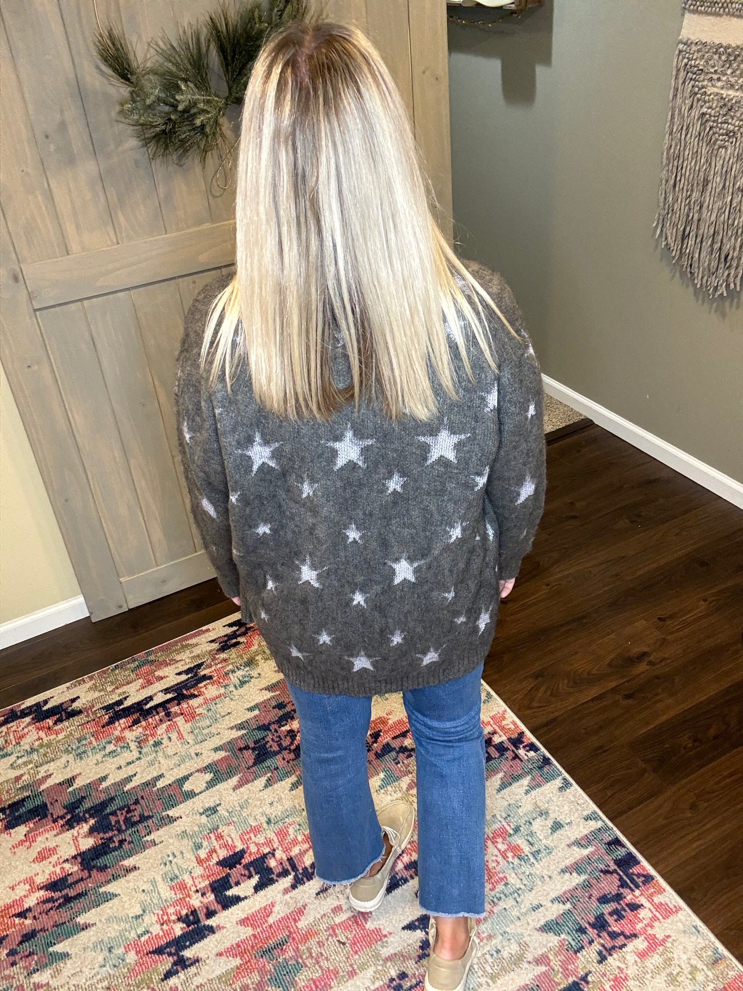 Charcoal Star Cardigan