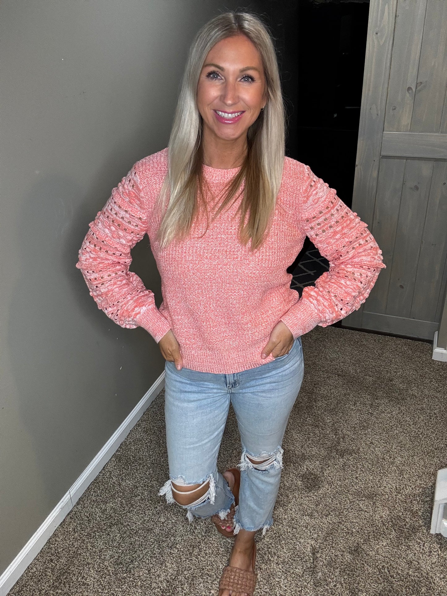 Neon Coral Sweater