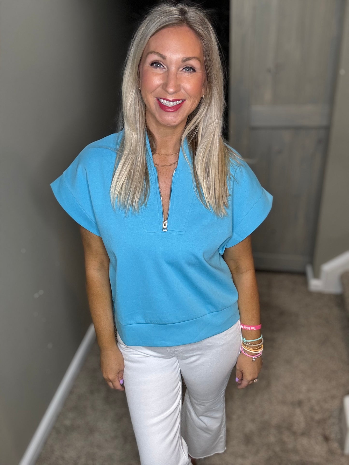 Scuba Short Sleeve Half Zip