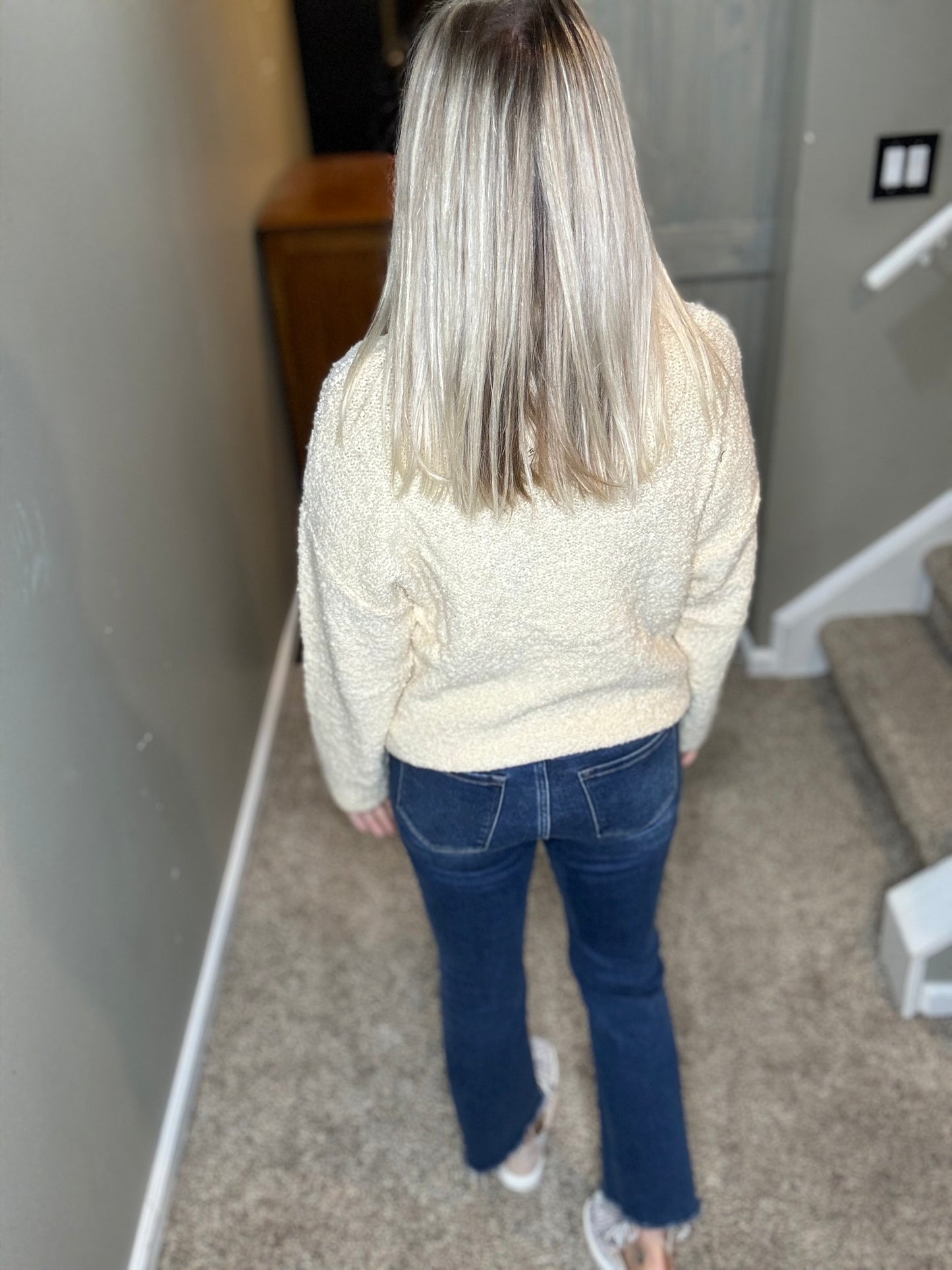 Cream Boucle Sweater