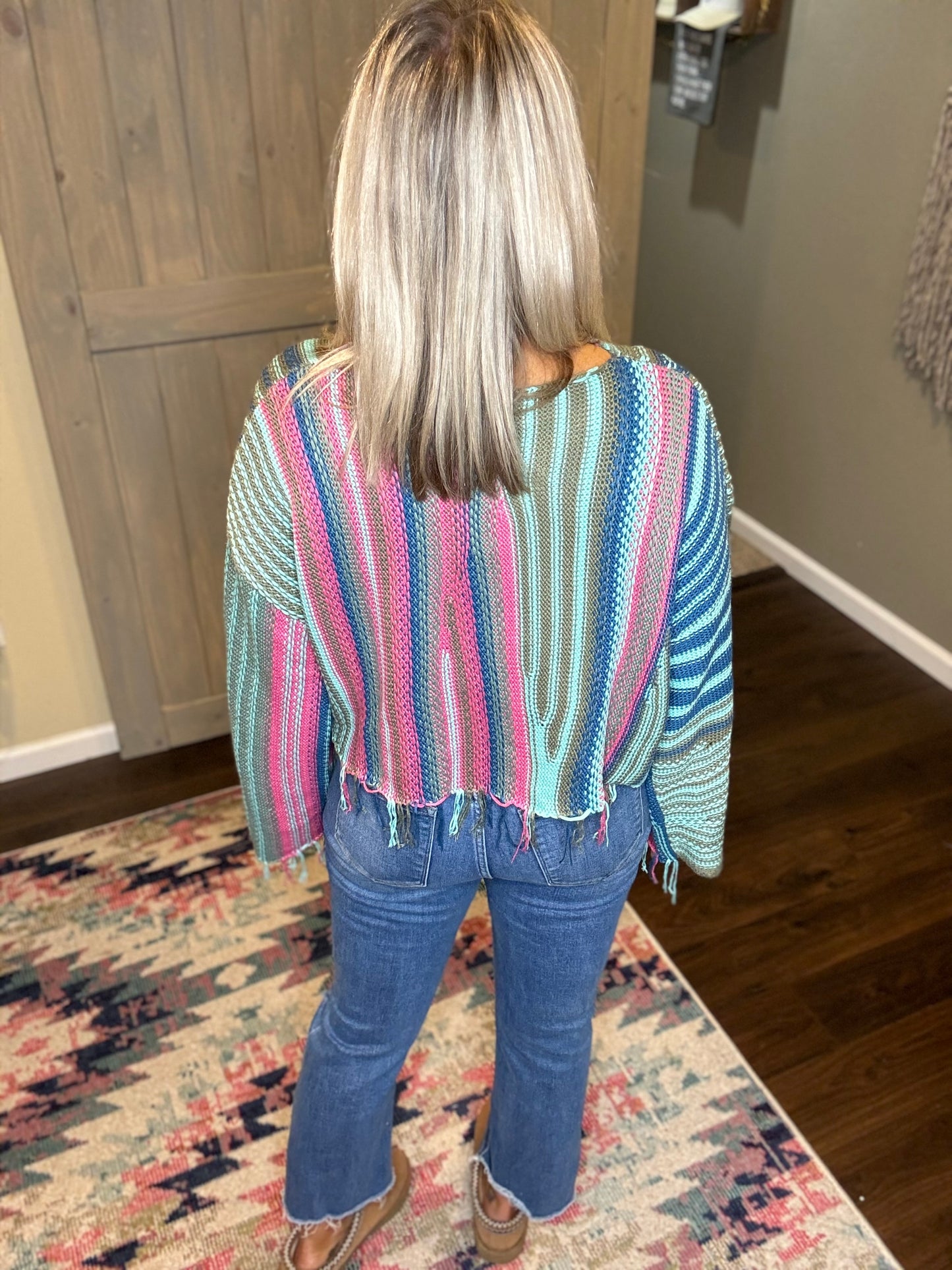 Turquoise Boho Sweater