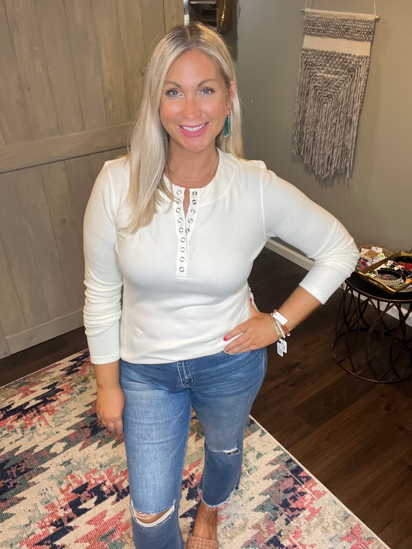 Ribbed Henley