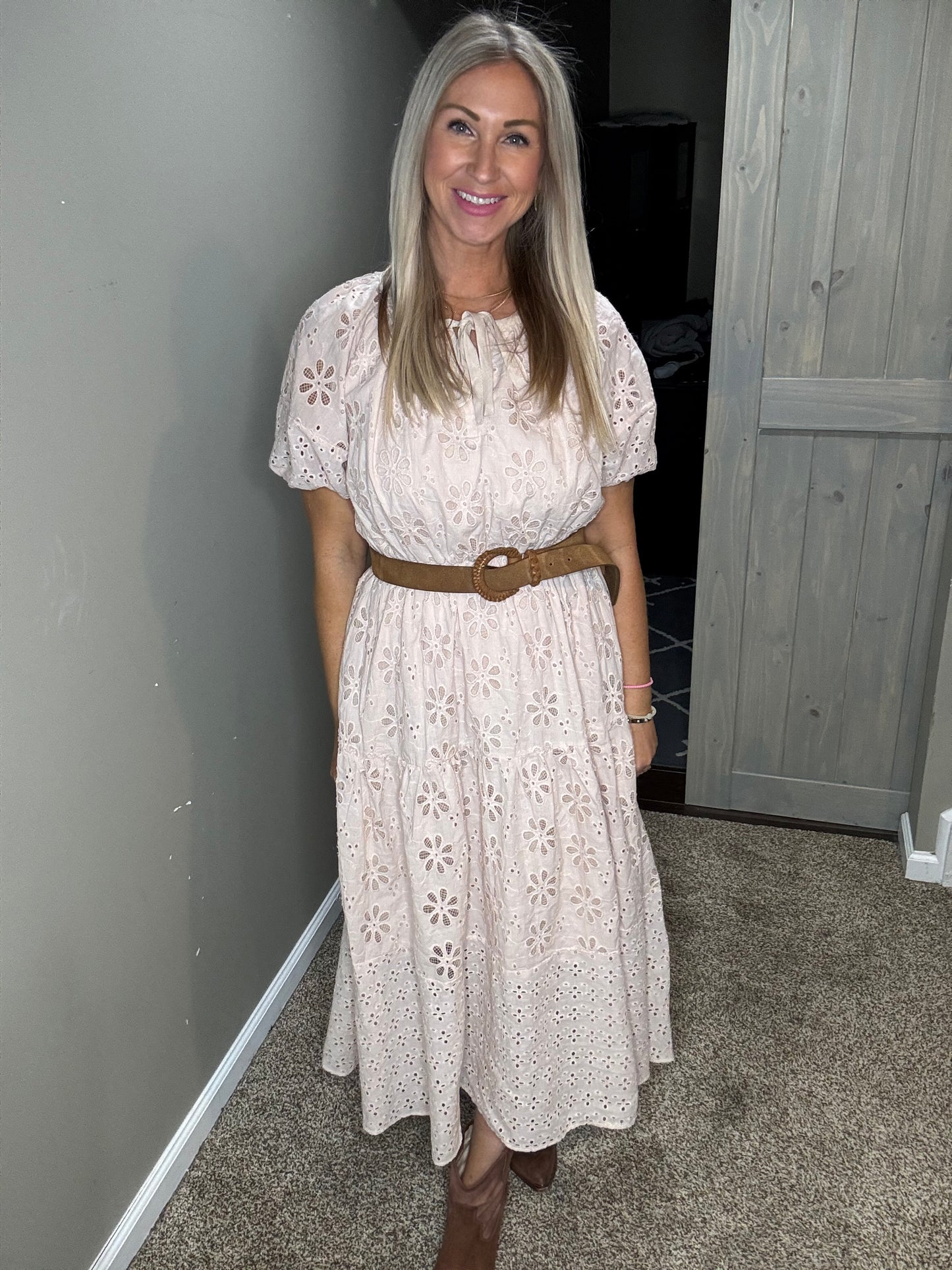 French Vanilla Eyelet Dress