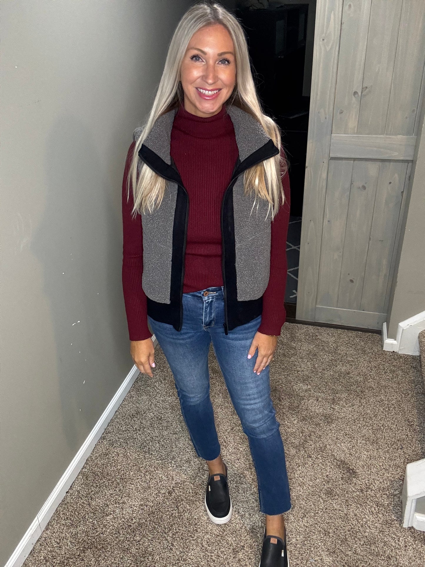 Merlot Ribbed Top