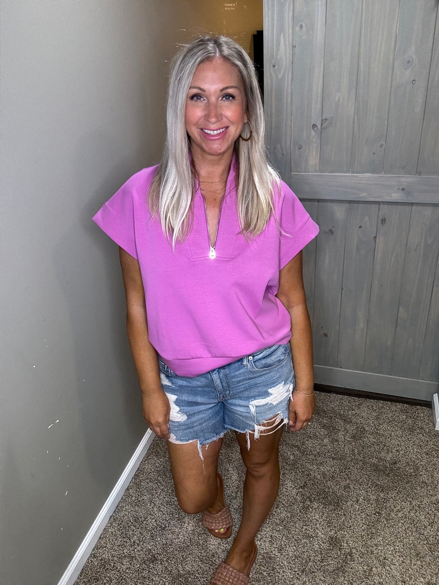 Scuba Short Sleeve Half Zip