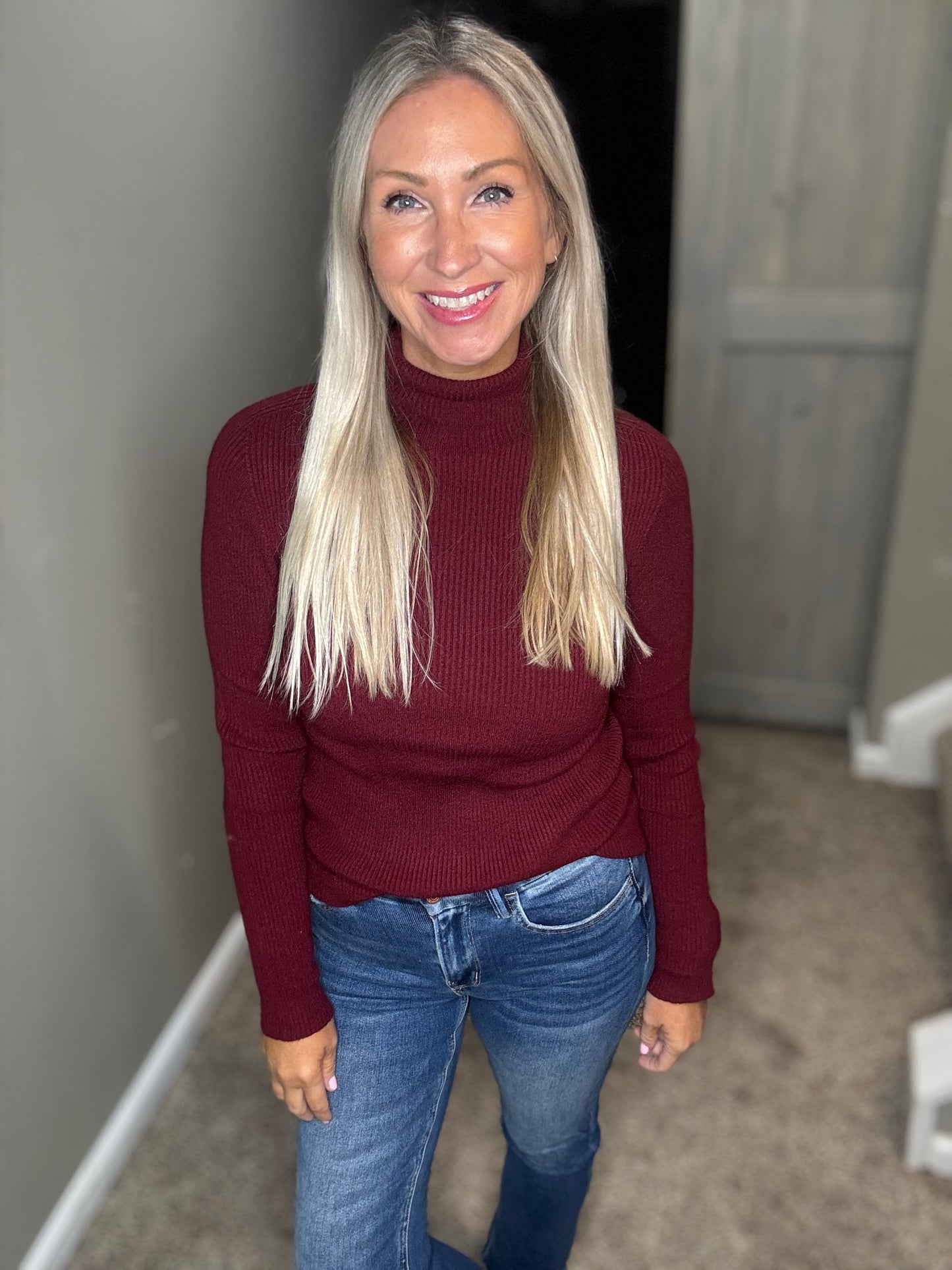 Merlot Ribbed Top