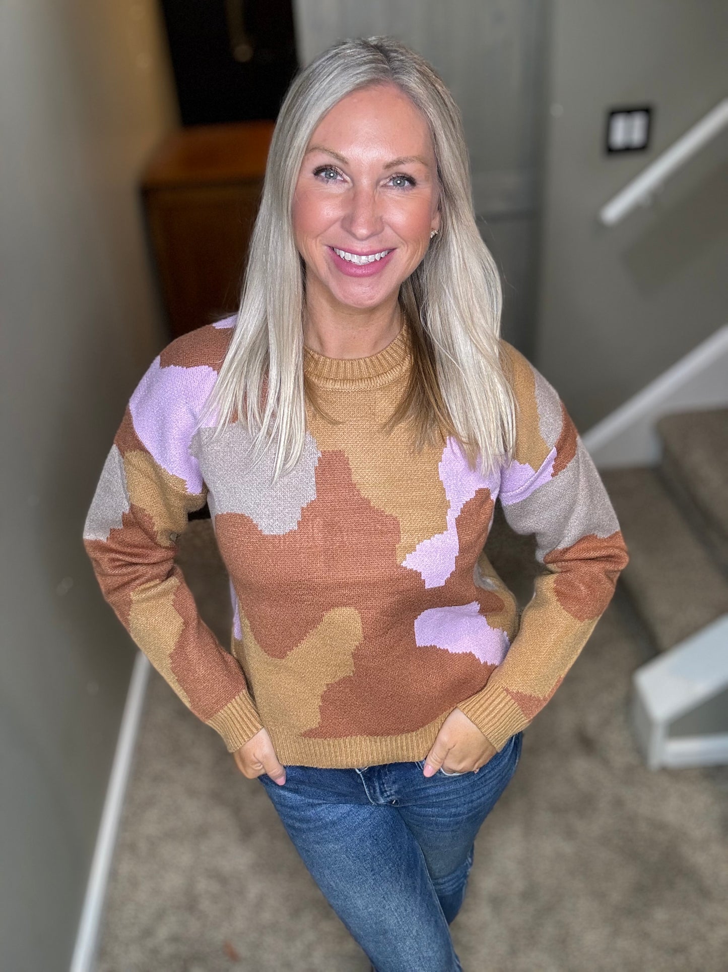 Brown Camo Sweater