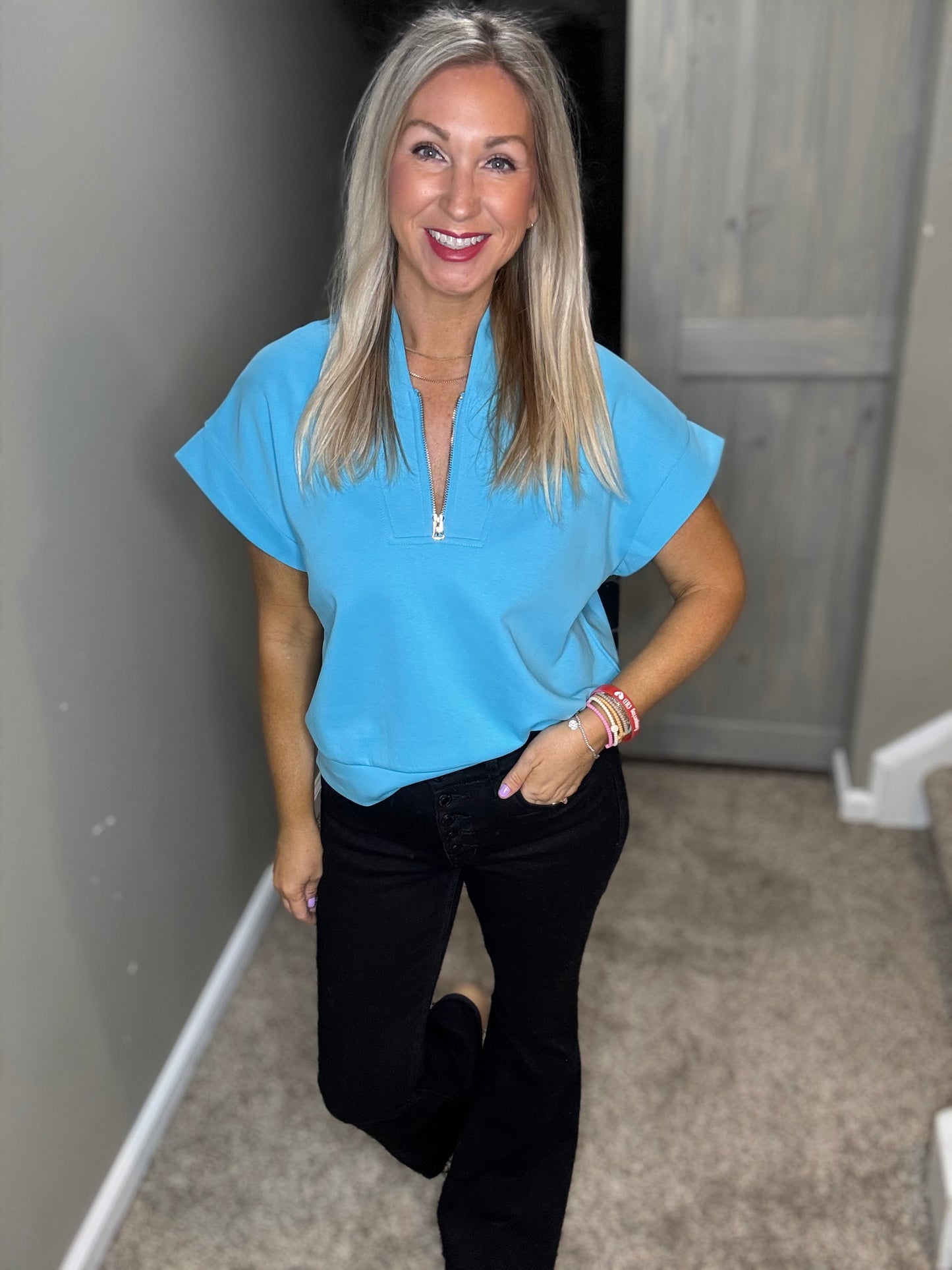 Scuba Short Sleeve Half Zip
