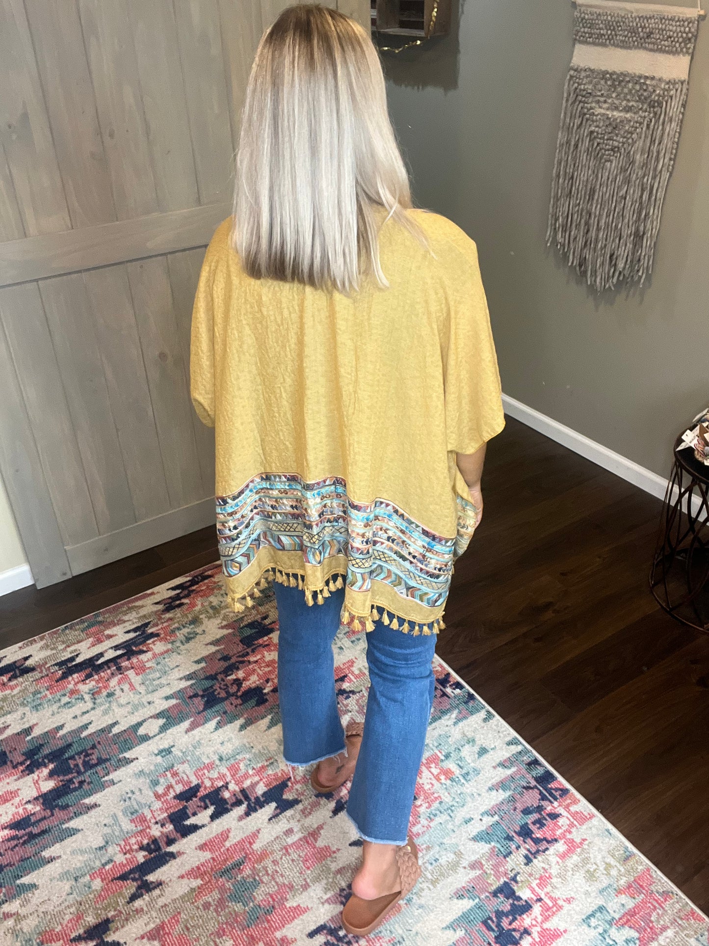Fallon Mustard Kimono