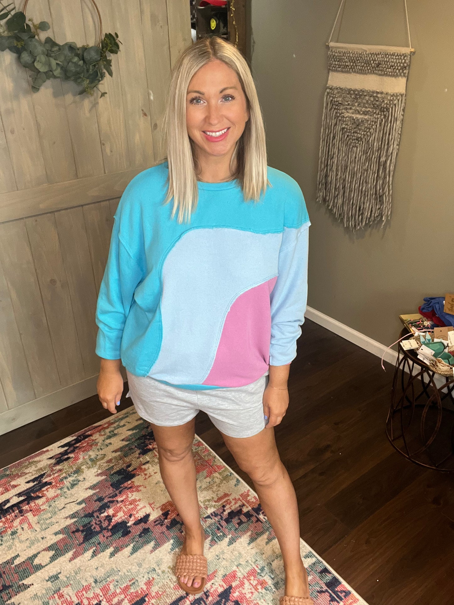 Colorblock French Terry Sweatshirt